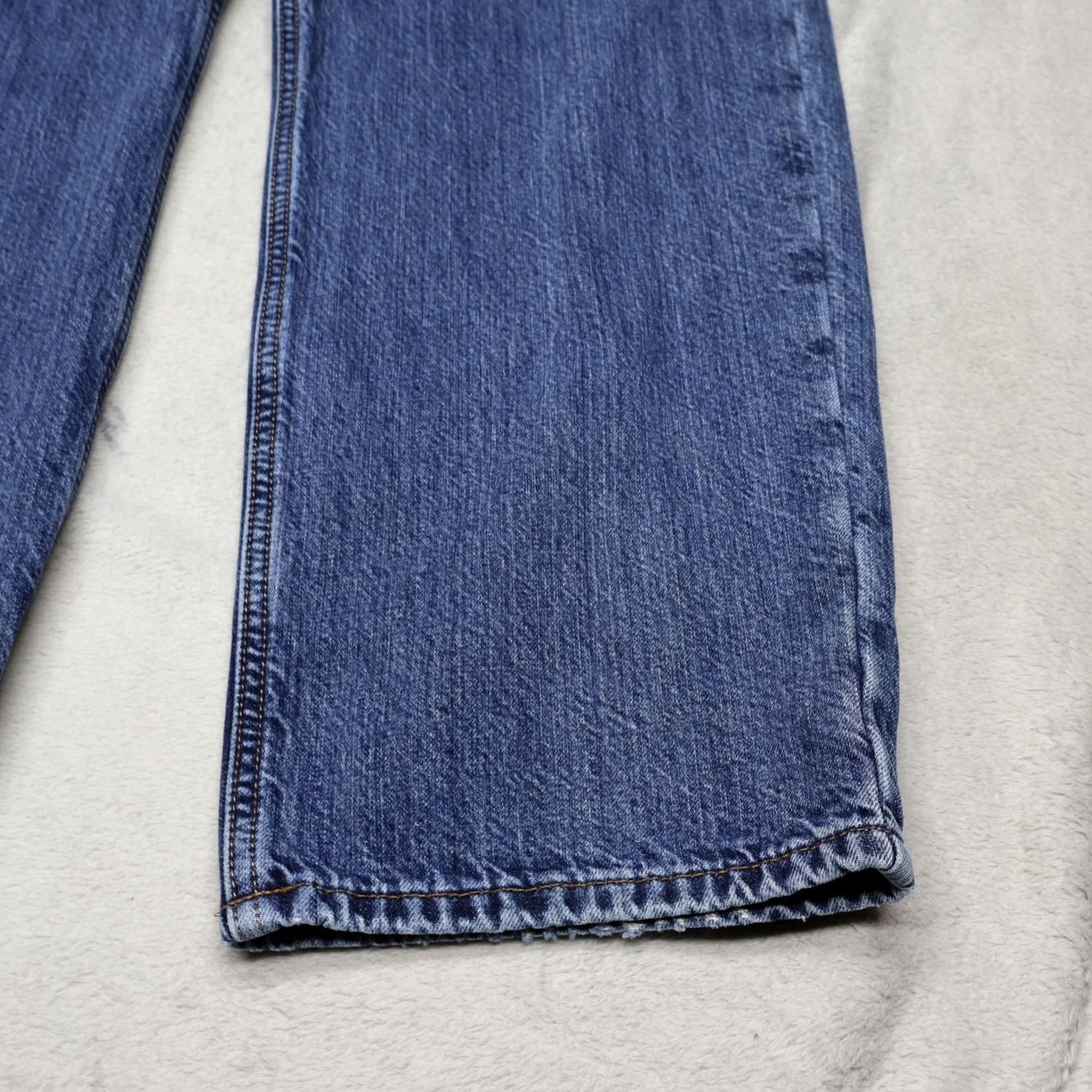 Carhartt VINTAGE Carhartt Work Jeans Mens 38x30 Medium Wash Denim Relaxed Straight Flannel Lined Jeans Mens Size US 38 / EU 54 - 3 Thumbnail
