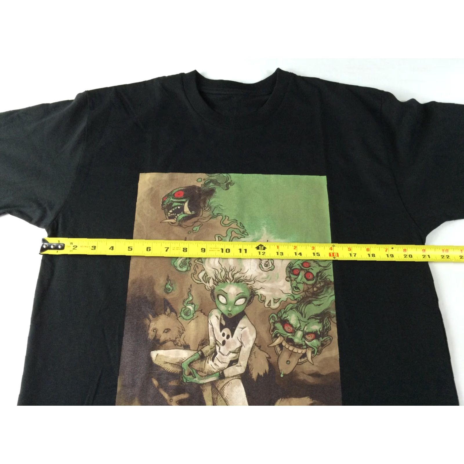 Vintage VINTAGE Green Dark Female Elf - Goblin Demon Art T Shirt Sz M - Mystic Zelda Link NWOT Size US M / EU 48-50 / 2 - 4 Thumbnail