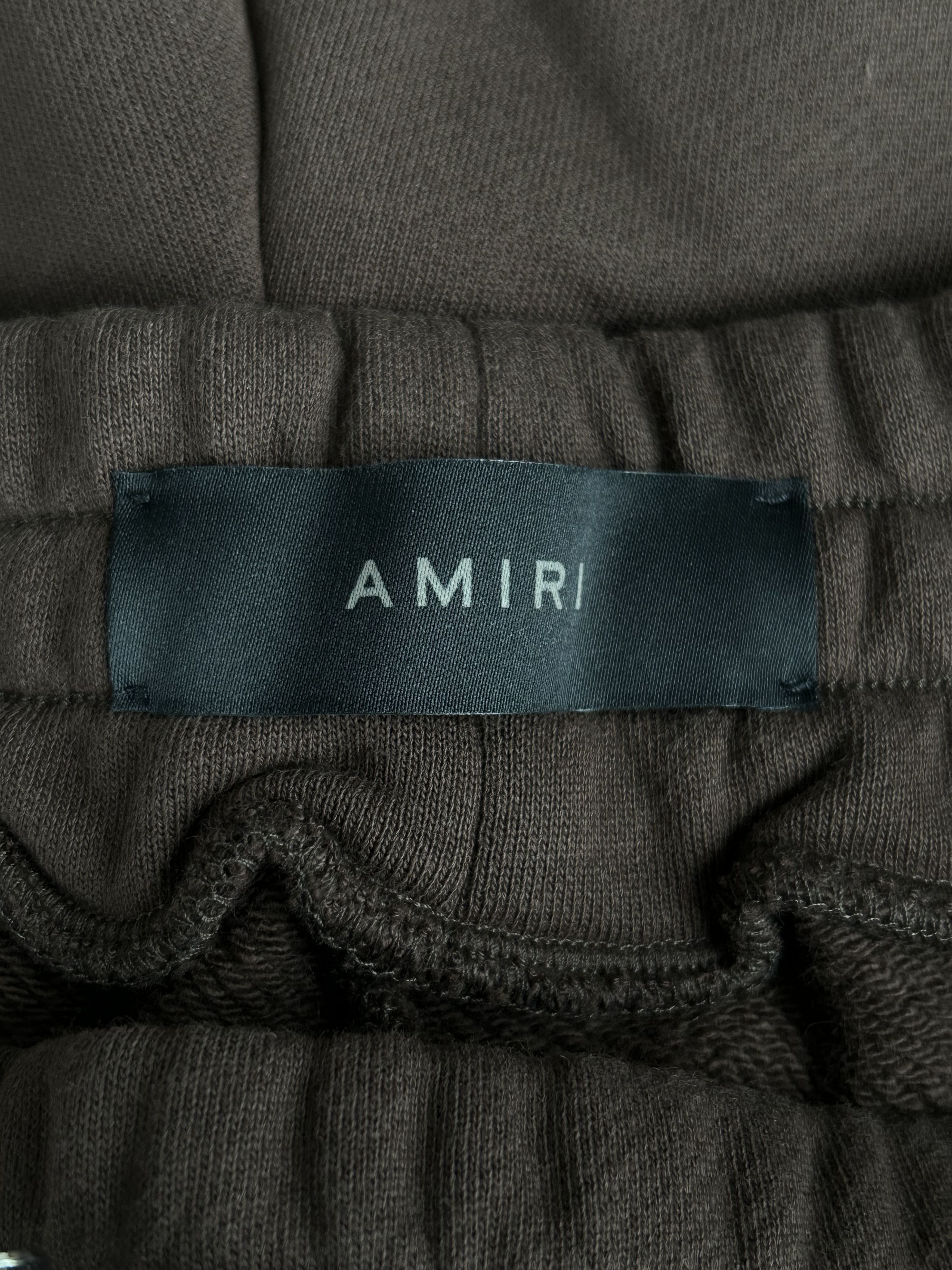 Amiri Amiri Brown & White MA Bar Logo Sweatpants Size US 38 / EU 54 - 3 Thumbnail