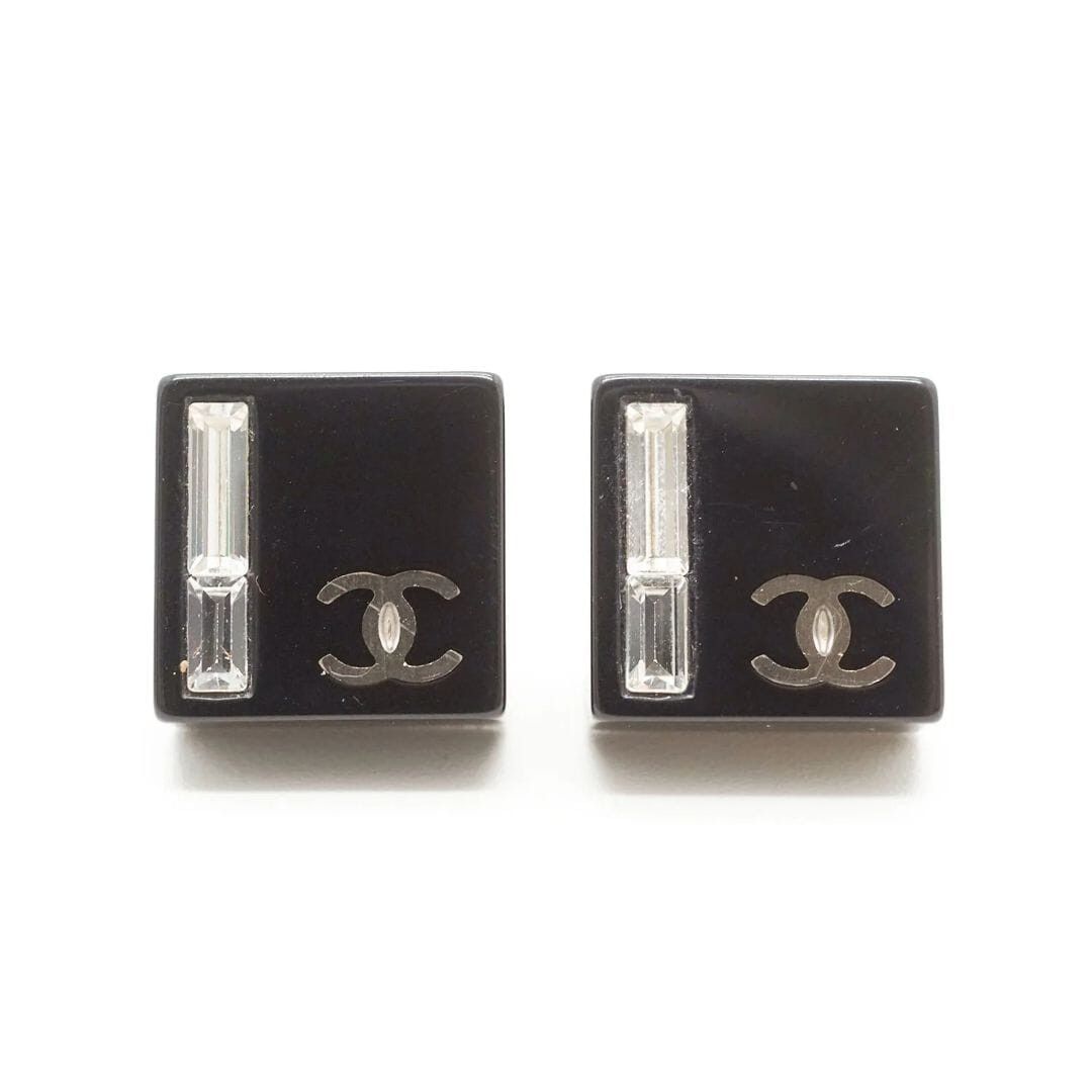 Chanel Black CC square stud earrings Size ONE SIZE - 1 Thumbnail