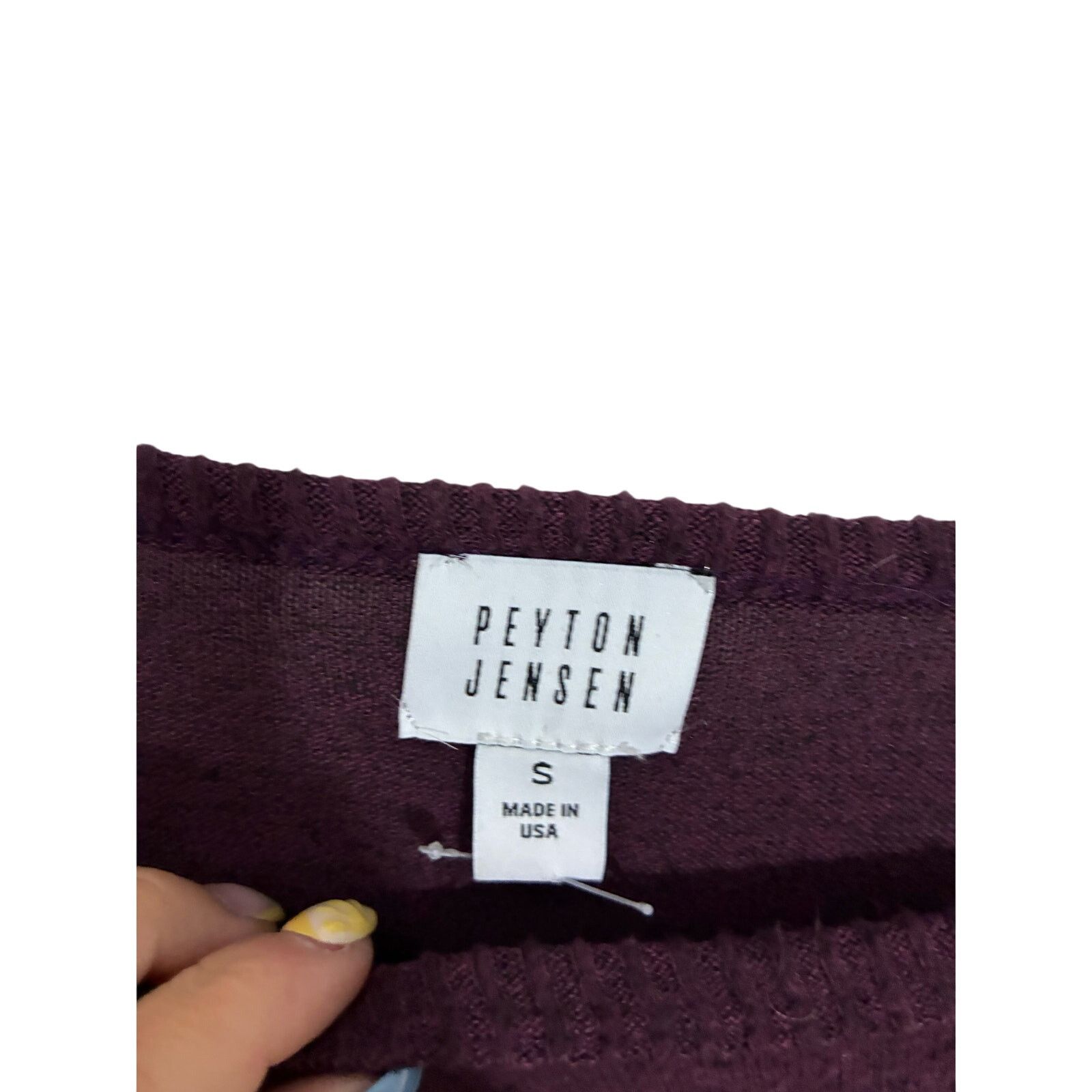 Other Evereve Peyton Jensen Asymmetric Sweater Burgundy Eggplant Size S / US 4 / IT 40 - 3 Thumbnail