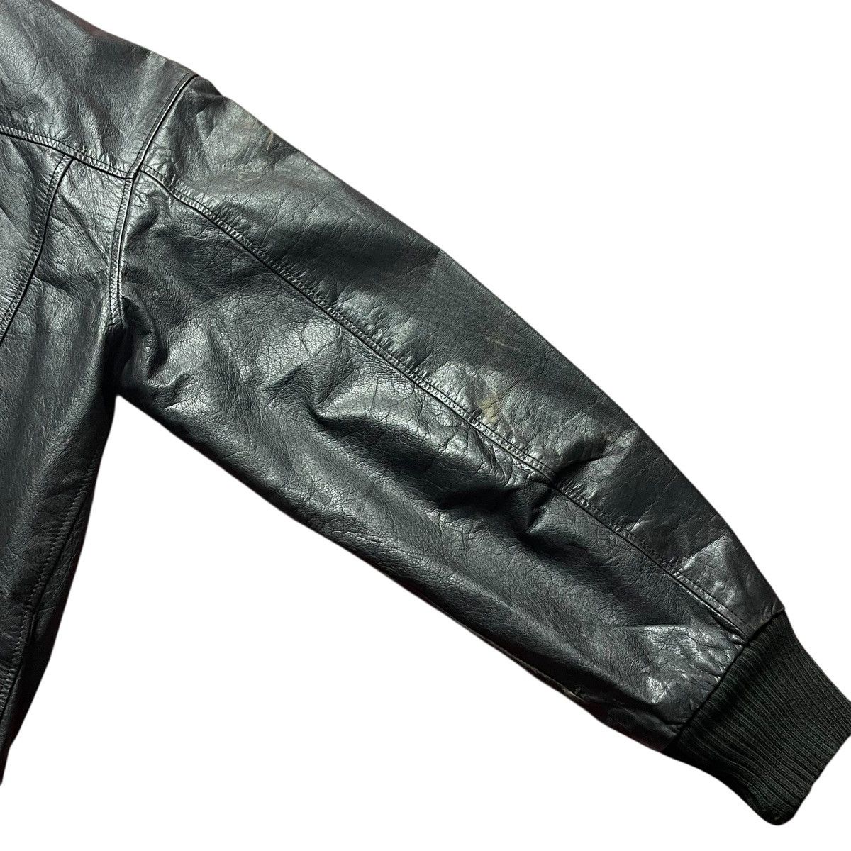 14th Addiction VINTAGE DISTRESSED JAPANESE GENUNE LEATHER BOMBER JACKET Size US L / EU 52-54 / 3 - 5 Thumbnail