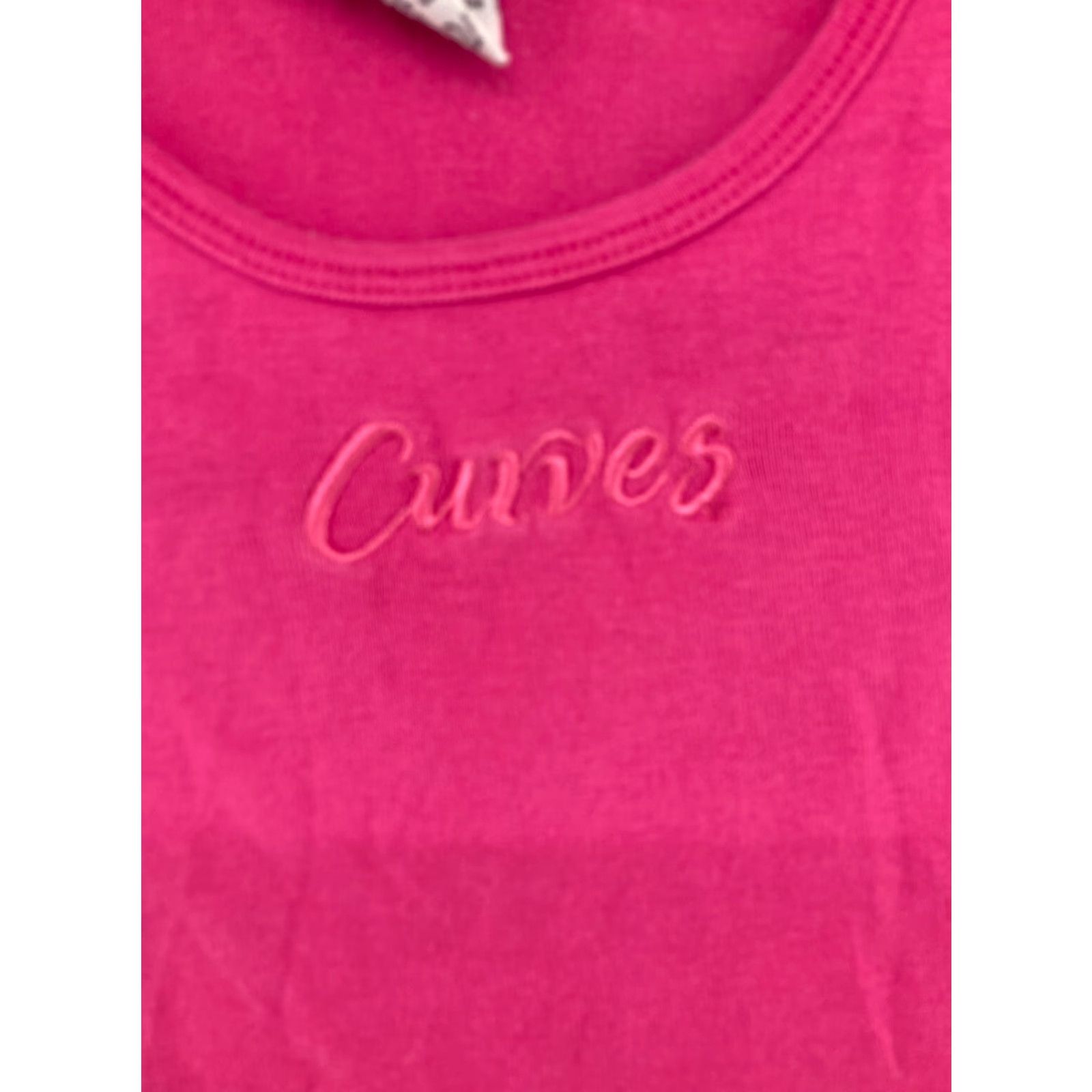Pinko VINTAGE Curves Tank Women M Pink Slim 100% Cotton Sleeveless Scoop Neck Pullover Athletic Activewear Short? Size M / US 6-8 / IT 42-44 - 4 Thumbnail