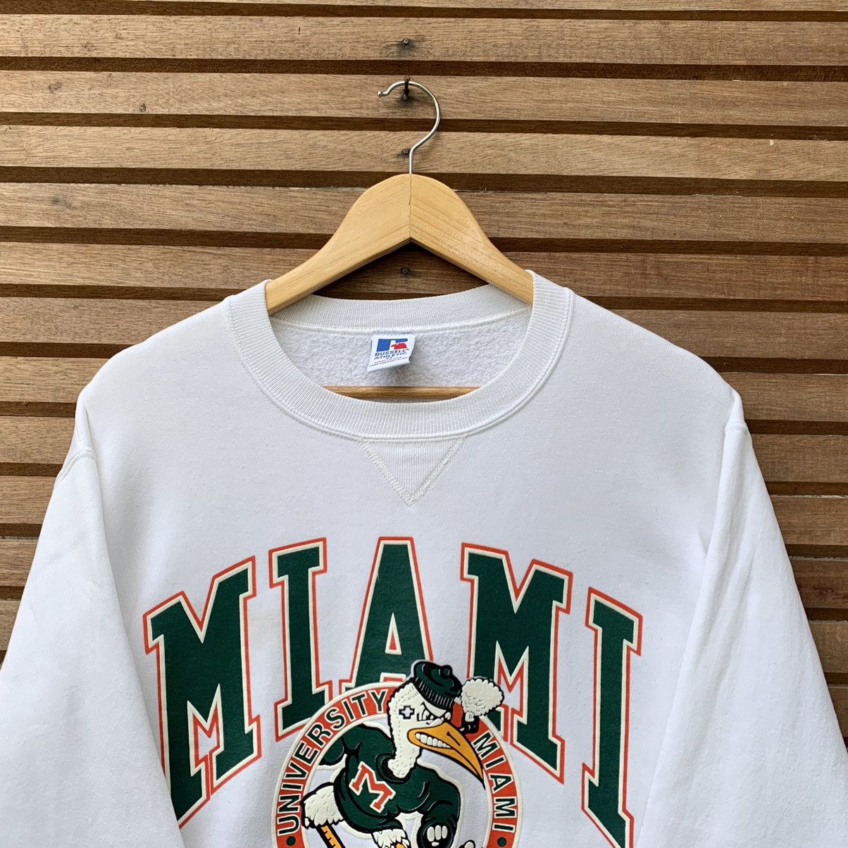 Russell Athletic Vintage 90s Russell University Of Miami Hurricanes Crewneck Size US S / EU 44-46 / 1 - 3 Thumbnail