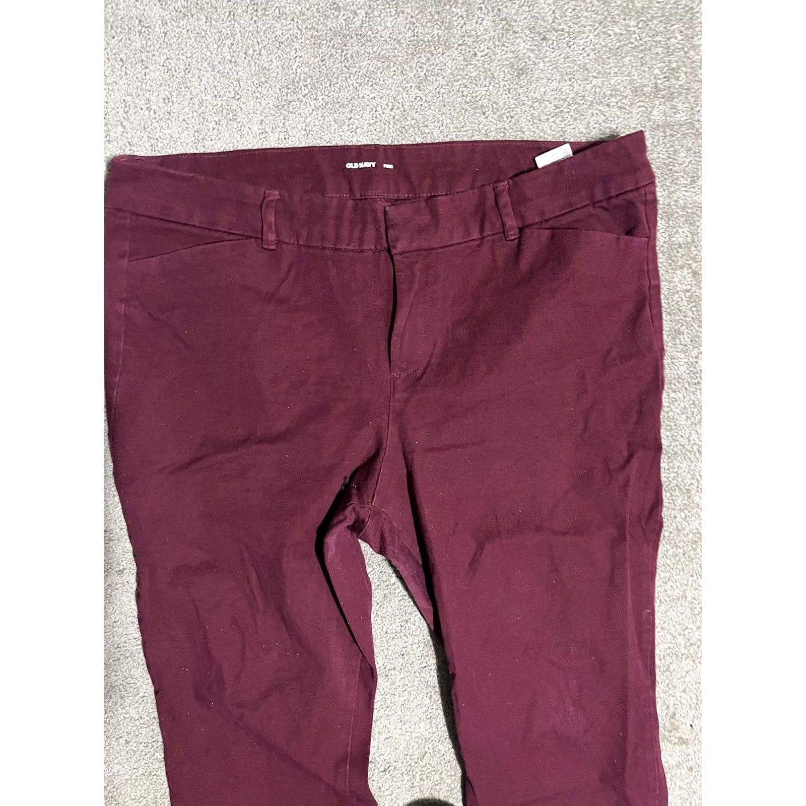 Old Navy Old Navy Pixie Pants Women Size 16 Maroon High Rise Secret Size 38" / US 16 / IT 52 - 4 Thumbnail