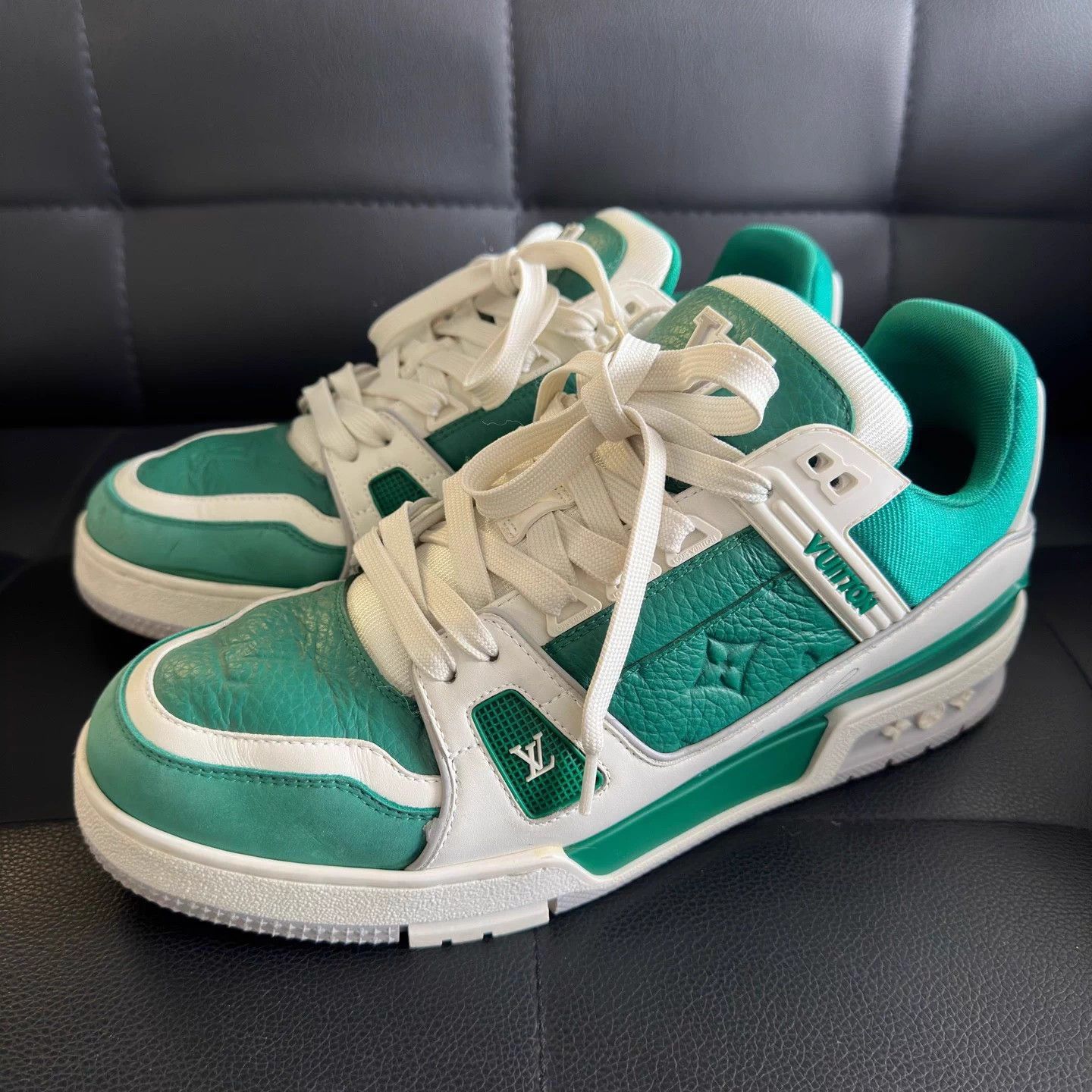 Louis Vuitton LV 25 Trainer Calf Low Green EU8.5 99New Size US 9.5 / EU 42-43 - 1 Thumbnail
