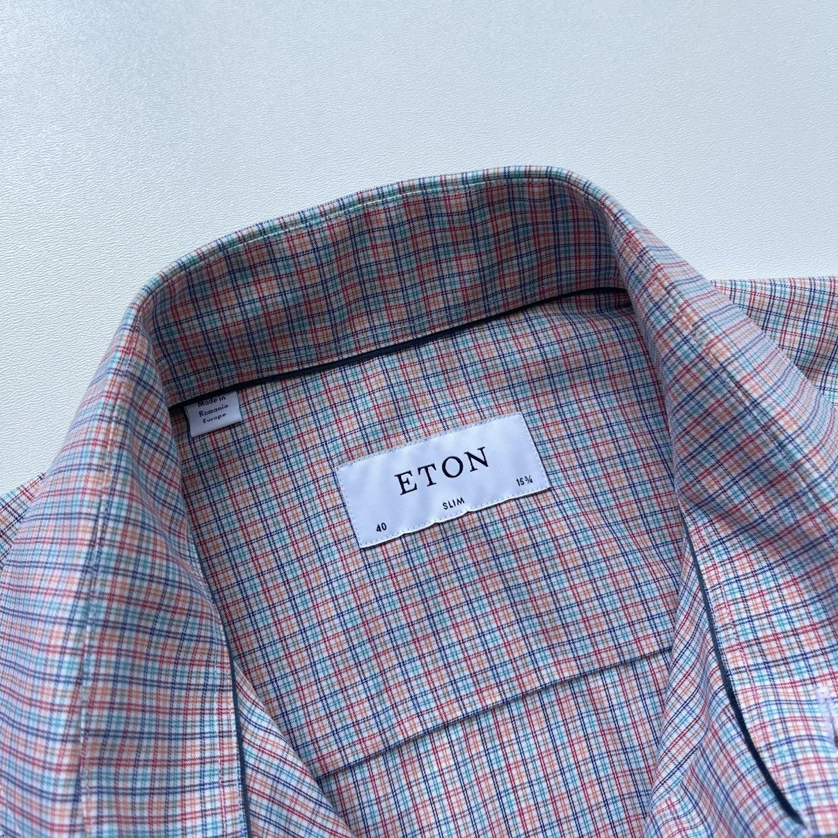 Eton Eton Rwill Cotton Slim Fit Checked Button Ups Shirt Multi Size US L / EU 52-54 / 3 - 8 Thumbnail