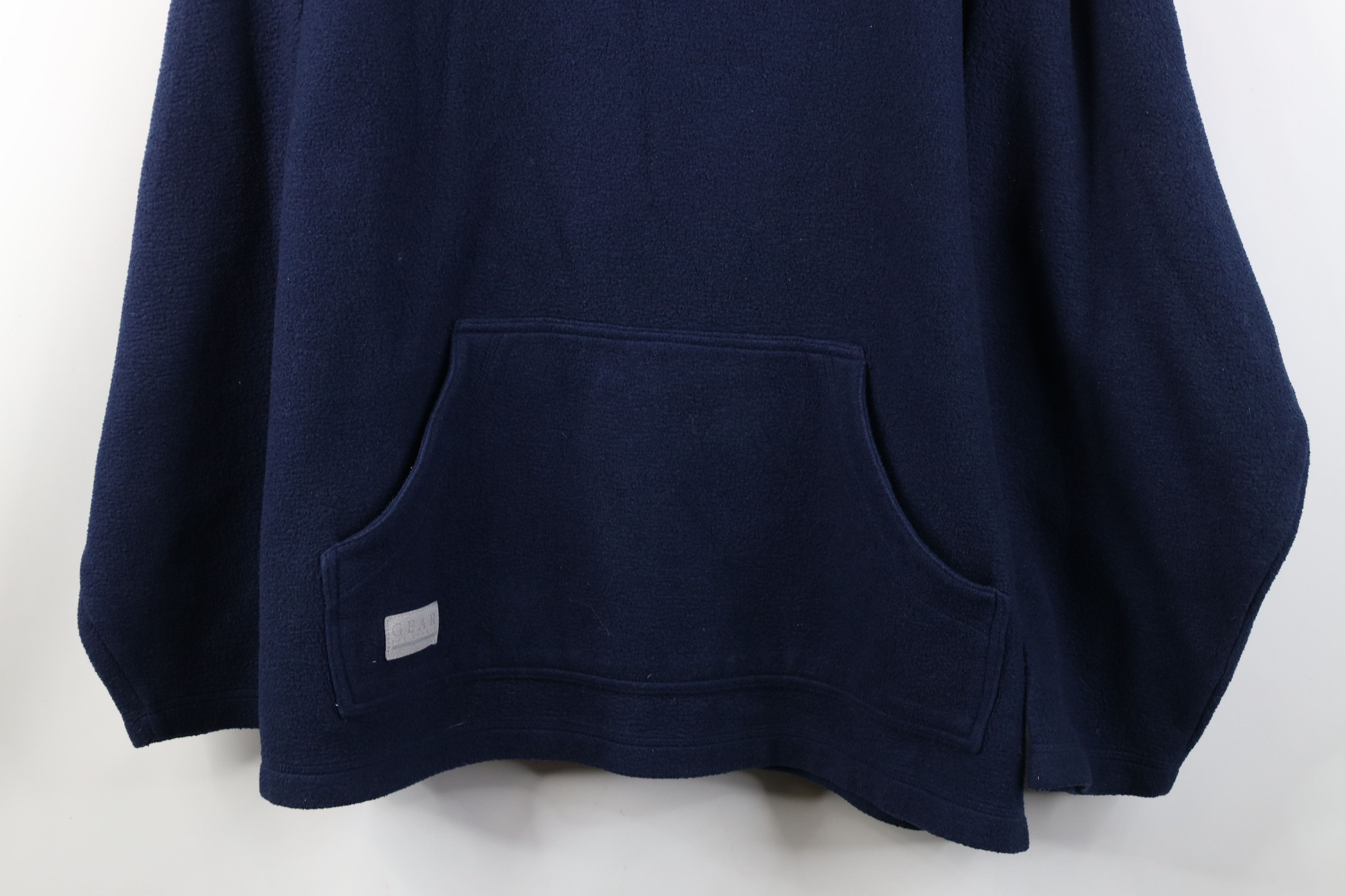 Vintage Vintage 90s Streetwear Michigan Mackinaw Fleece Hoodie Blue Size US XL / EU 56 / 4 - 3 Thumbnail
