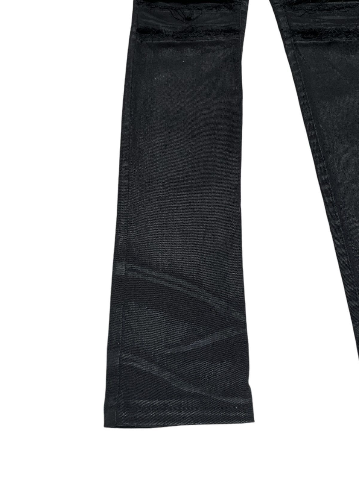 Other Very Rare Vintage Brand Glamour Waxed Ripped Pants 2000s Size US 29 - 5 Thumbnail
