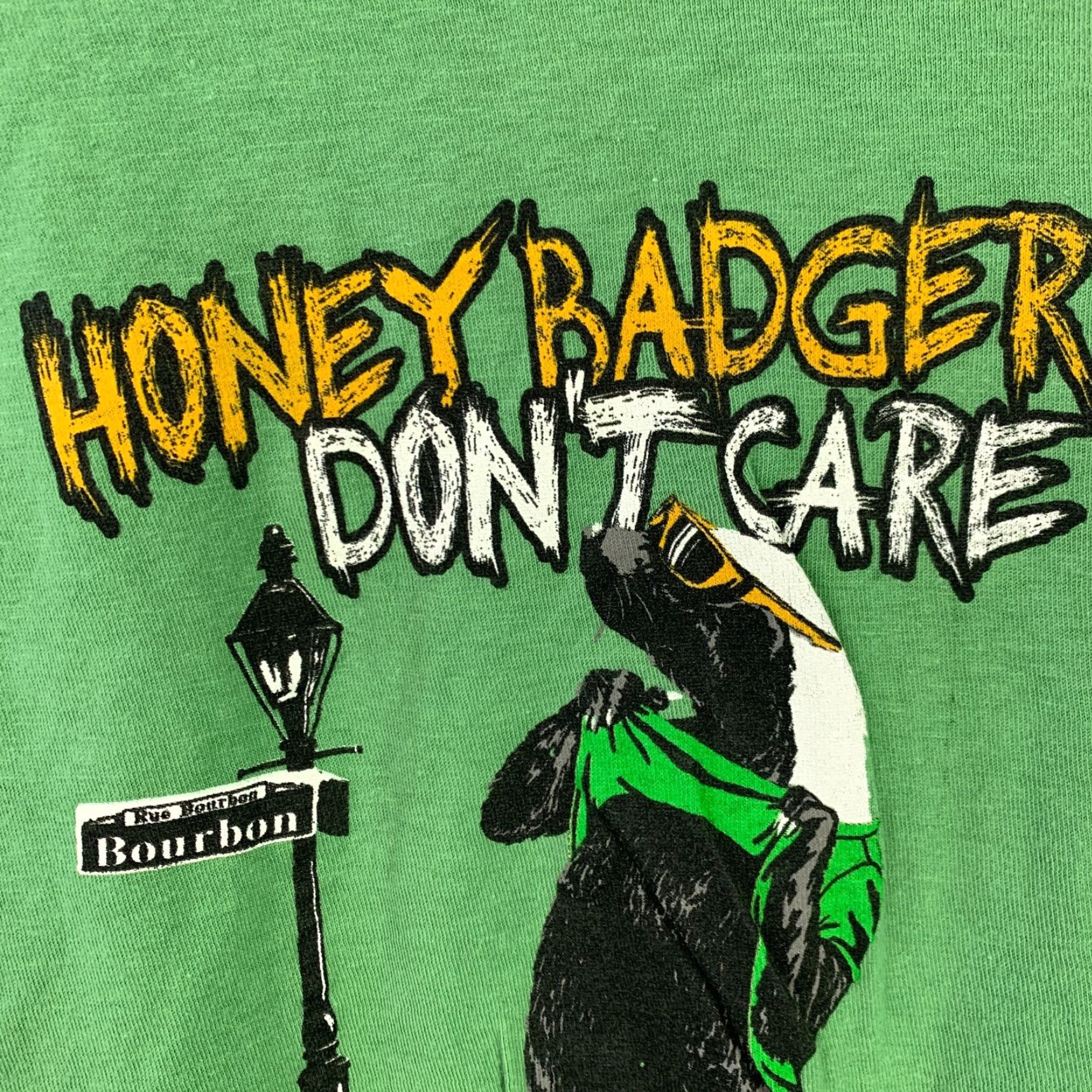 CO HONEY BADGER DON'T CARE New Orleans Tourist T-Shirt Tee XXL Green The Duck Co. Men T-Shirt Shirt XXL Green Mens Colorful All Seasons Casual Shirt Size US XXL / EU 58 / 5 - 3 Thumbnail