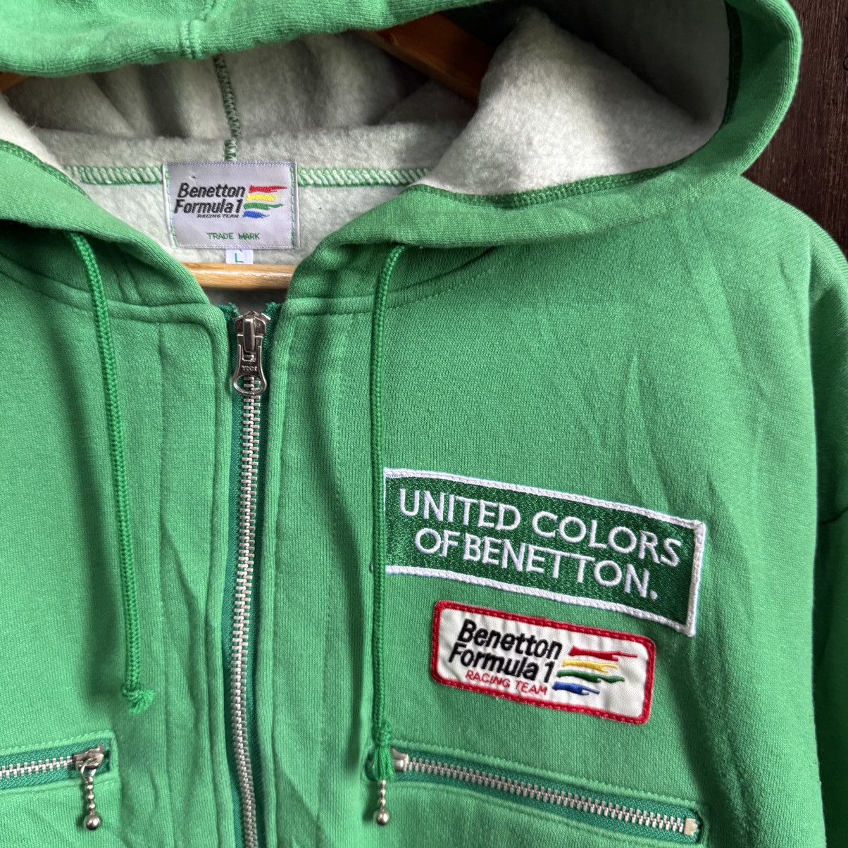 Benetton Vintage Benetton Formula One Hoodie Size US L / EU 52-54 / 3 - 2 Thumbnail