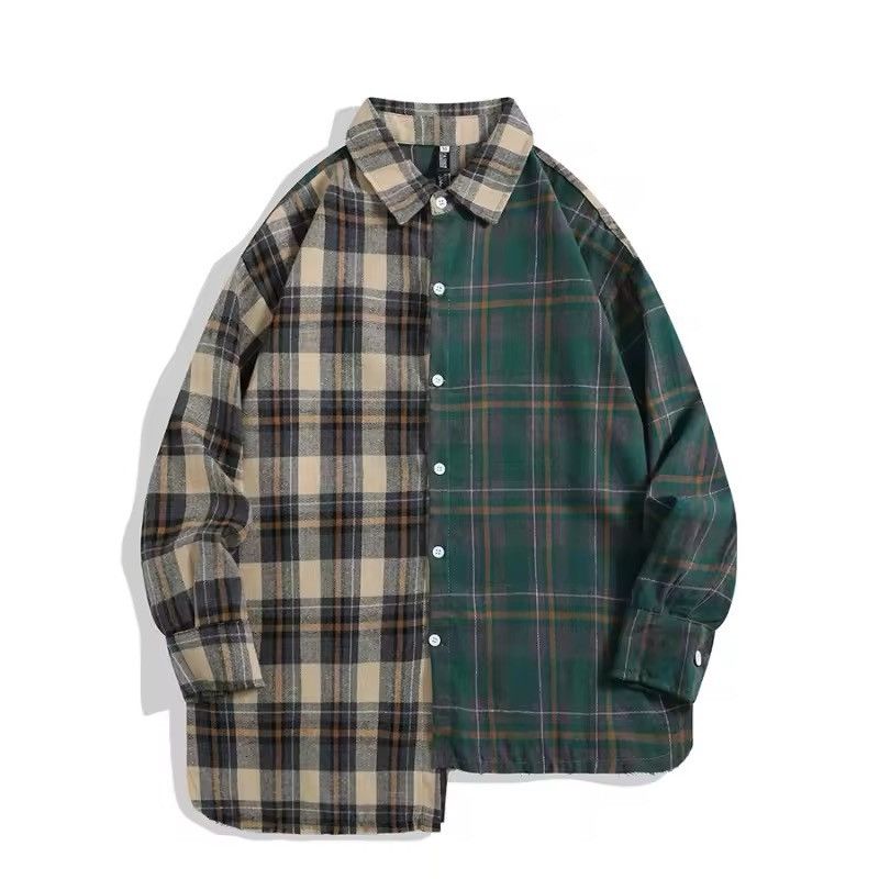 Vintage Outdoor Retro Asymmetric Patchwork Distressed Plaid Shirt Size US XL / EU 56 / 4 - 2 Thumbnail