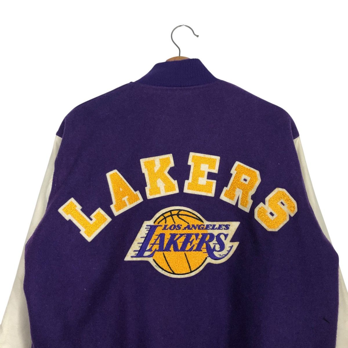 Chalk Line 🔥VINTAGE VARSITY LEATHER JACKET CHALK LINE LAKERS BIG LOGO Size US L / EU 52-54 / 3 - 11 Thumbnail