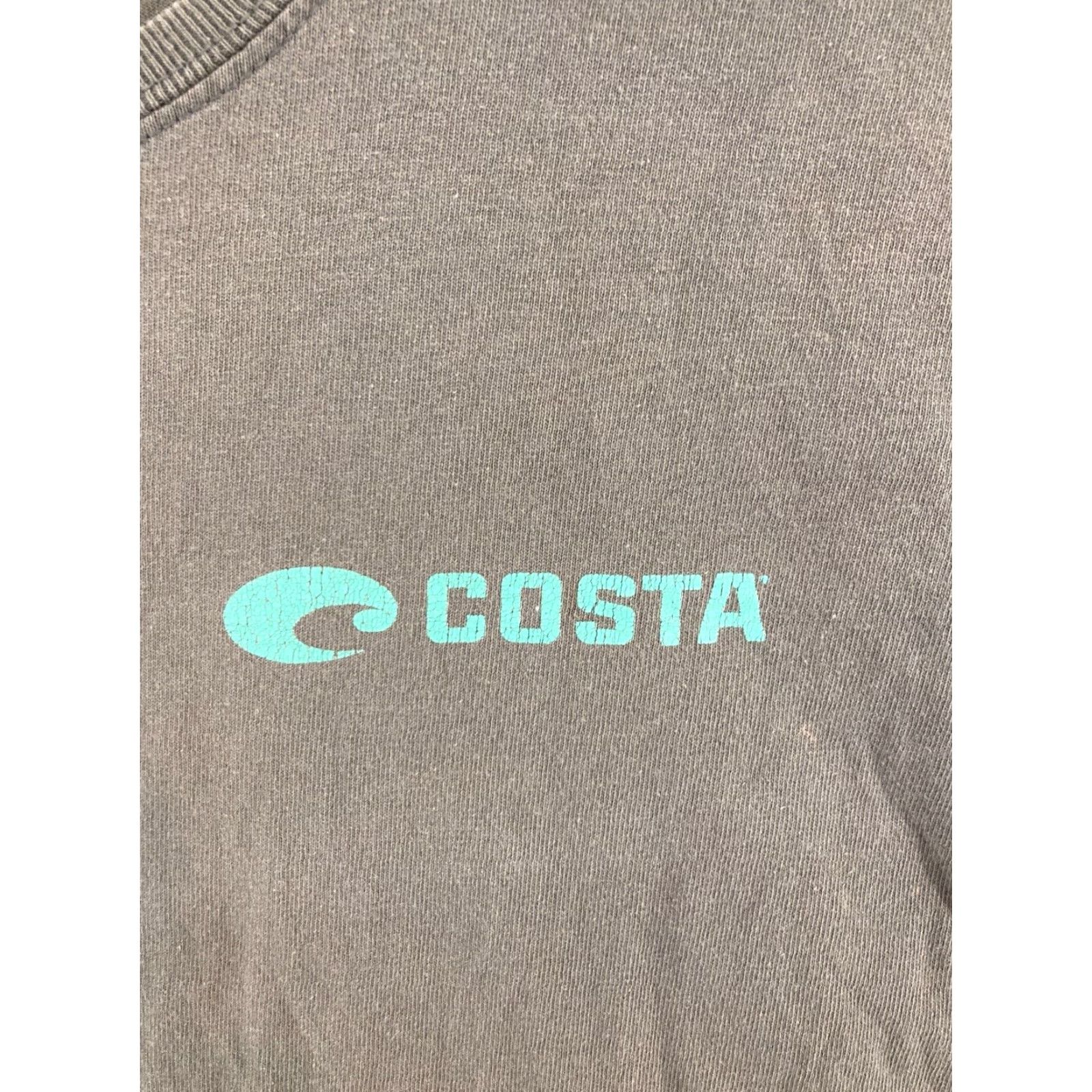 Costa Del Mar Costa Mens TShirt Medium Tribal Fish Surfing Shirt Mens M Brown Cotton Blend Jersey Crew Neck Short Sleeve Costa Del Mar Pattern: Solid Theme: Fish Size US M / EU 48-50 / 2 - 5 Thumbnail