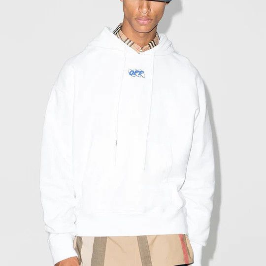 Off-White White Mirko First Logo Oversized Hoodie Size US L / EU 52-54 / 3 - 3 Thumbnail