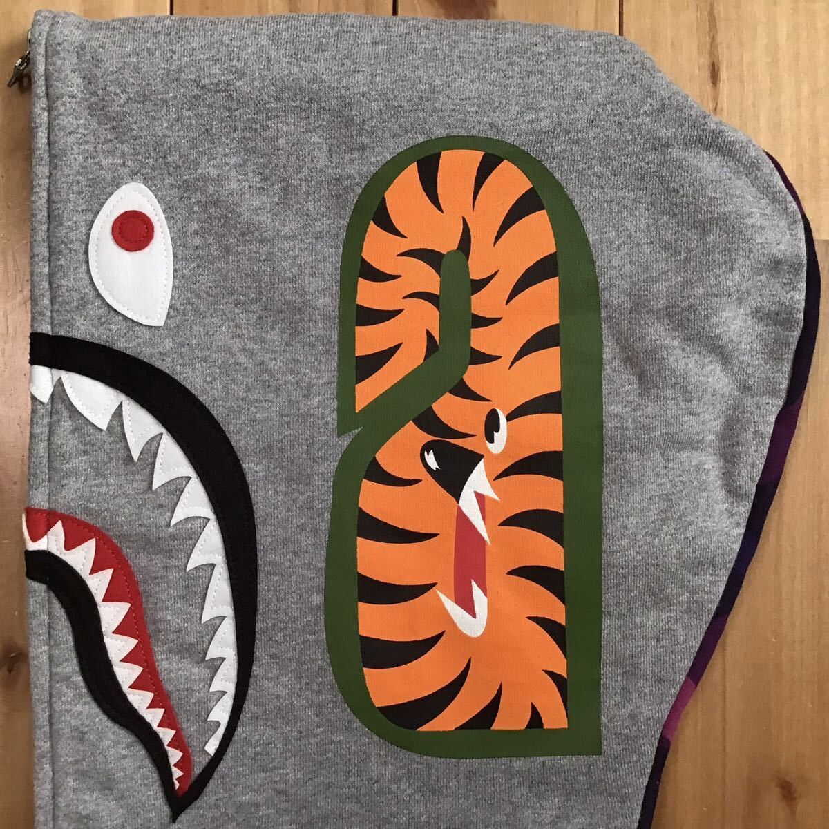 Bape BAPE Purple x gray shark full zip hoodie a bathing ape Size US M / EU 48-50 / 2 - 5 Thumbnail