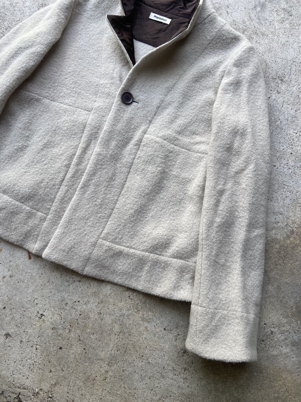 Issey Miyake Vintage 1990’s Plantation Wool One Button Jacket Size US M / EU 48-50 / 2 - 2 Thumbnail