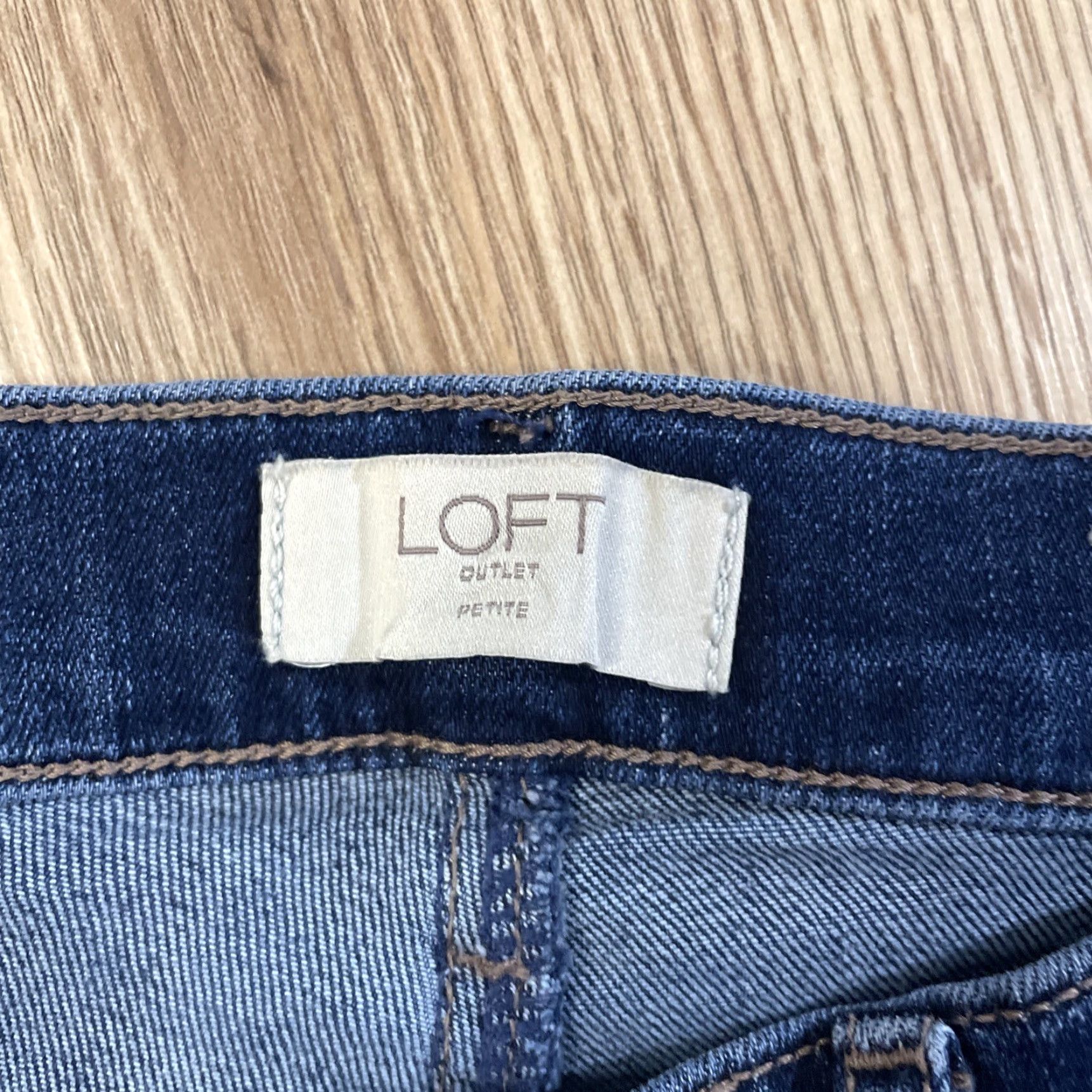 Loft VINTAGE LOFT Womens Jeans Skinny Fit 4P Petites Mid-Rise Blue Denim 2010s Size 27" / US 4 / IT 40 - 2 Thumbnail