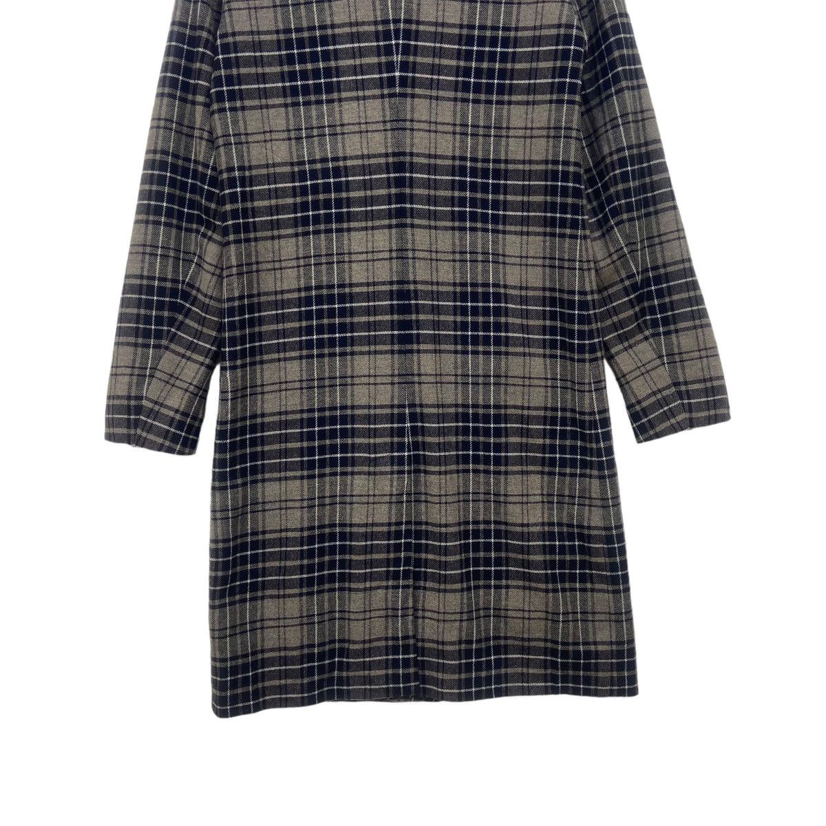 agnes b. Agnes B. Checkered Plaid Laine Wool Long Coat Size S / US 4 / IT 40 - 9 Thumbnail
