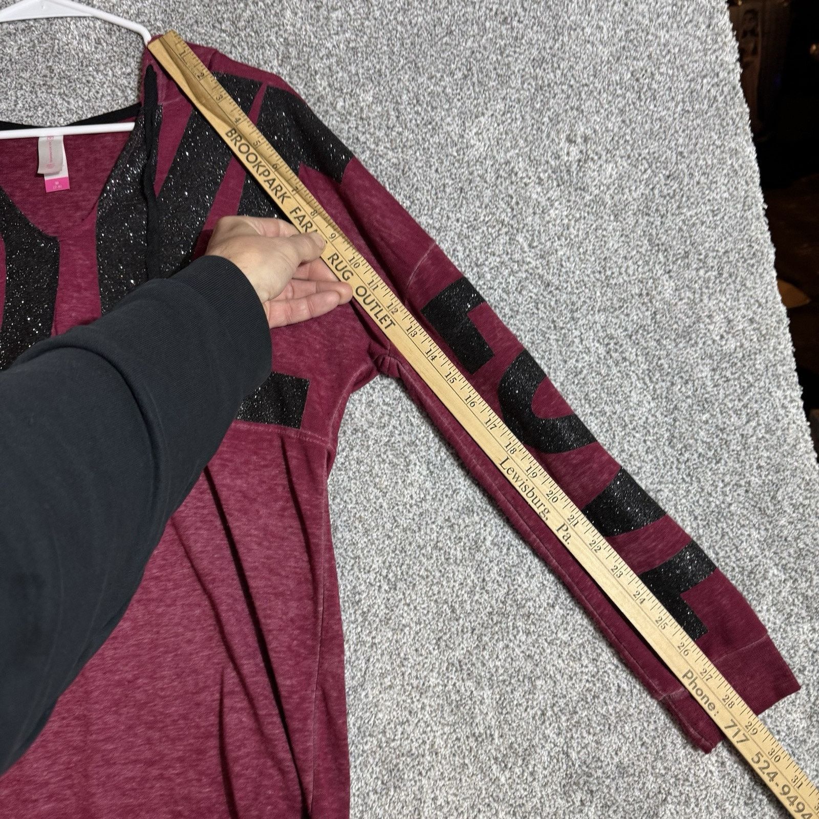 Other No Boundaries Hoodie Womens M Sparkly Shirttail Sweatshirt Size M / US 6-8 / IT 42-44 - 4 Thumbnail