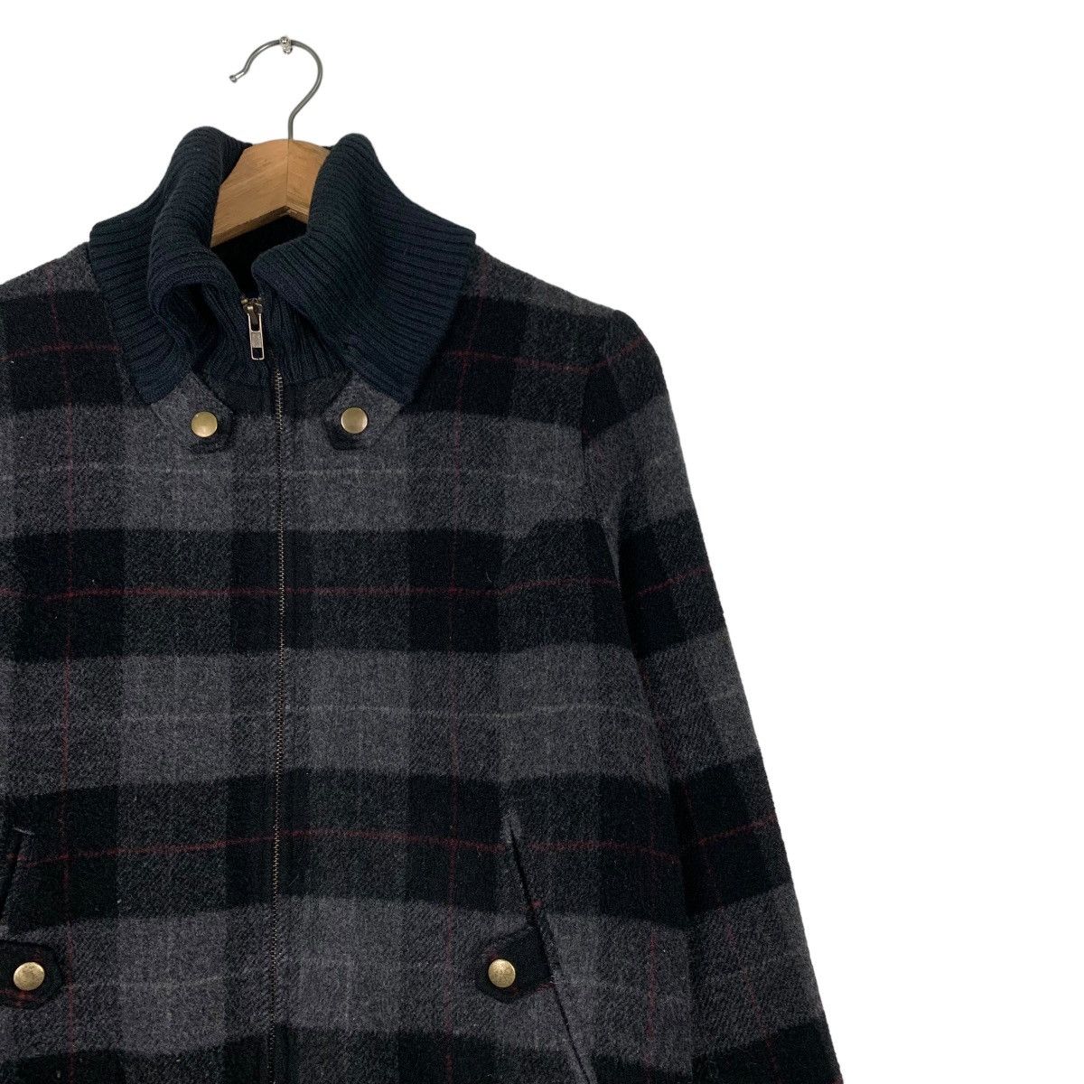 Japanese Brand NANHAITU GIGUE Checked Tartan Wool Jacket #0640-C30 Size US M / EU 48-50 / 2 - 4 Thumbnail