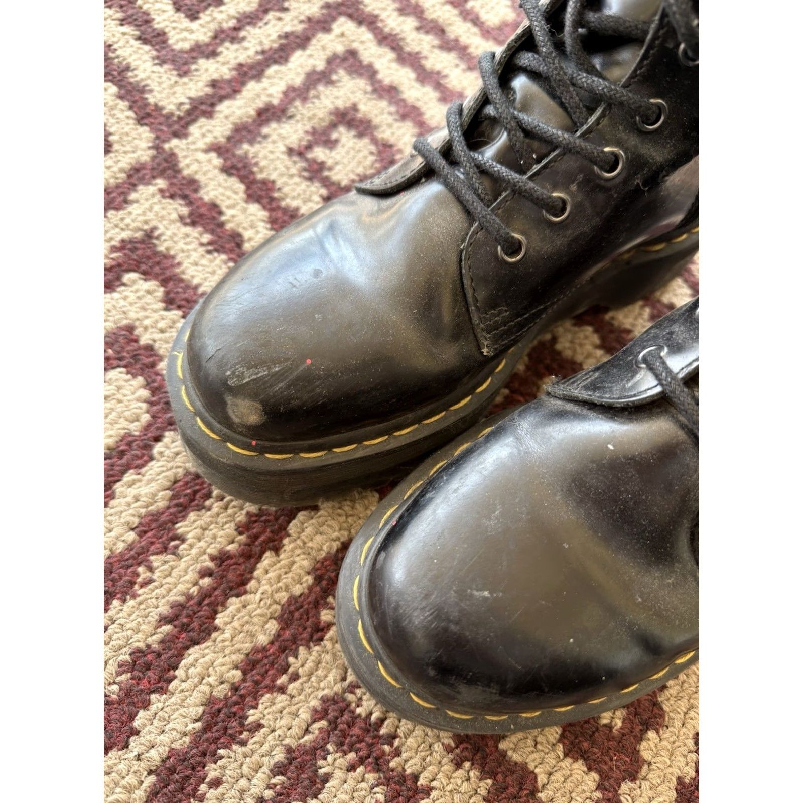 Dr. Martens Dr. Martens Sneaker High Top Leather Platform Black US 8 Men’s Leather Outsole Core Casual Size US M / EU 48-50 / 2 - 3 Thumbnail