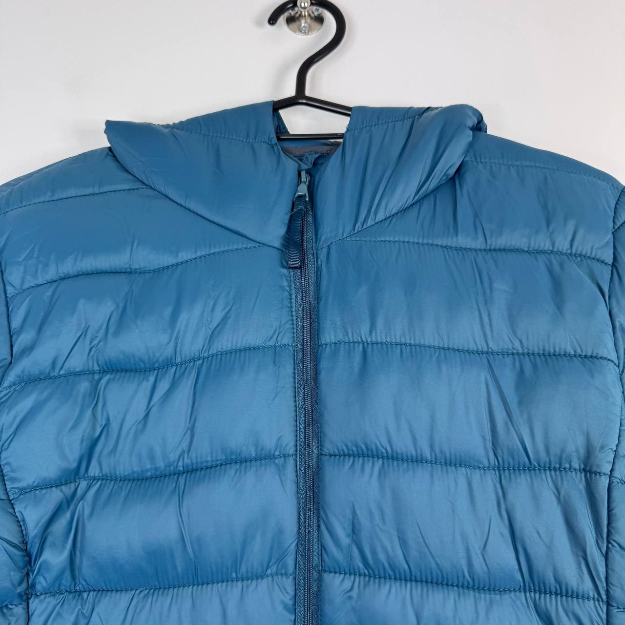 Other Chicorée Puffer Jacket Hooded Blue Lightweight Quilted L Size L / US 10 / IT 46 - 3 Thumbnail