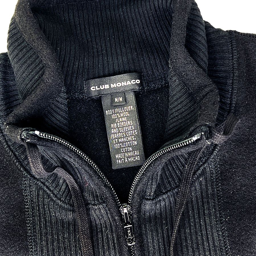 Club Monaco Club Monaco Black Ribbed Wool Vintage Sweater Size US M / EU 48-50 / 2 - 5 Thumbnail