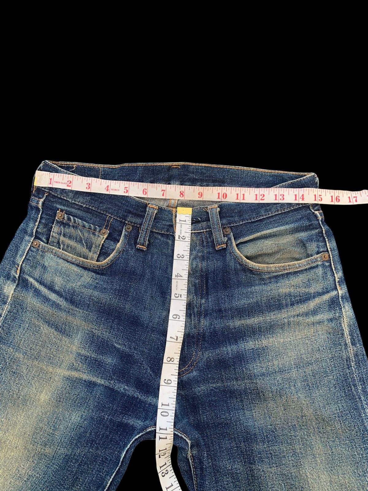 Denime VINTAGE DENIME SELVEDGE RUSTY MUDWASH DISTRESSED DENIM Size US 30 / EU 46 - 19 Thumbnail