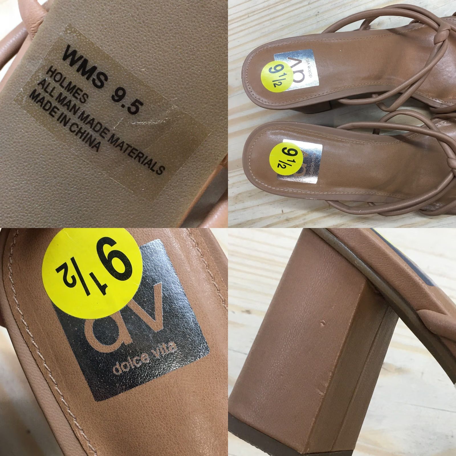 Dolce Vita Dolce Vita Sandals Womens Holmes Slide Brown Faux Leather Slip On Block NEW Size US 10 / IT 40 - 9 Thumbnail