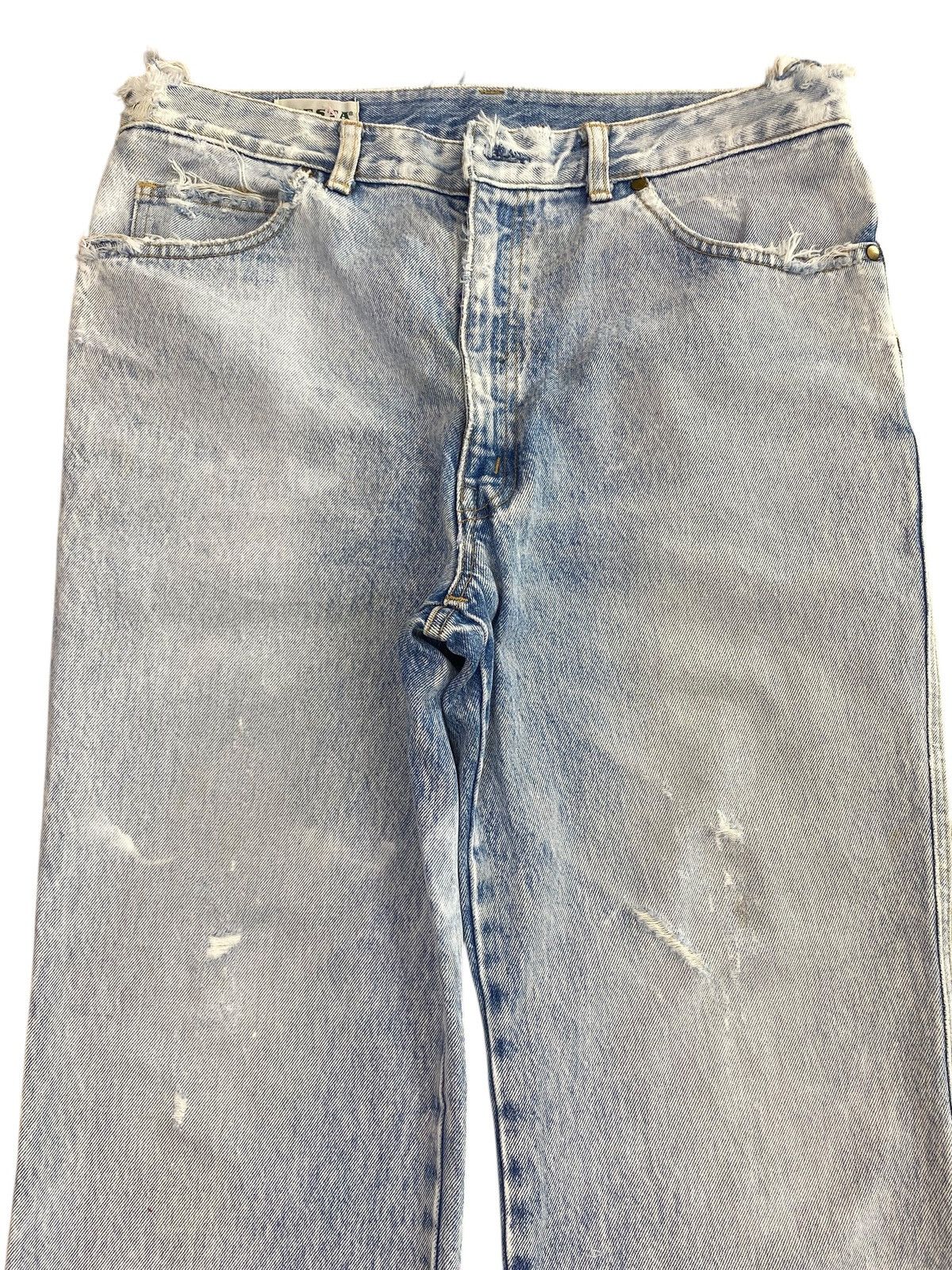 Other Japanese Brand Acid Blue Wash Style Loose Jeans Size US 32 / EU 48 - 2 Thumbnail