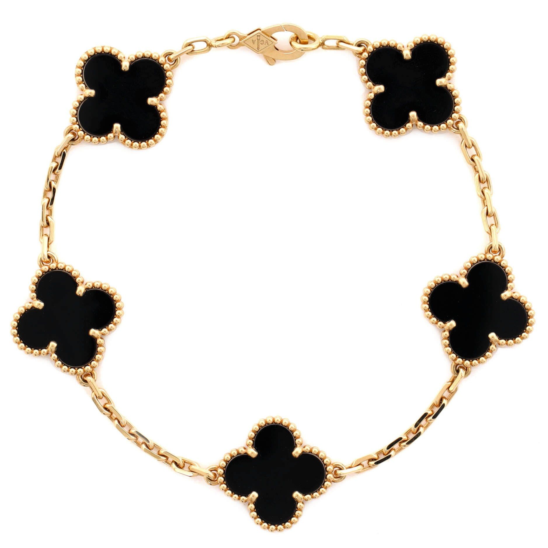 Van Cleef & Arpels Vintage Alhambra 5 Motifs Bracelet Size ONE SIZE - 1 Thumbnail
