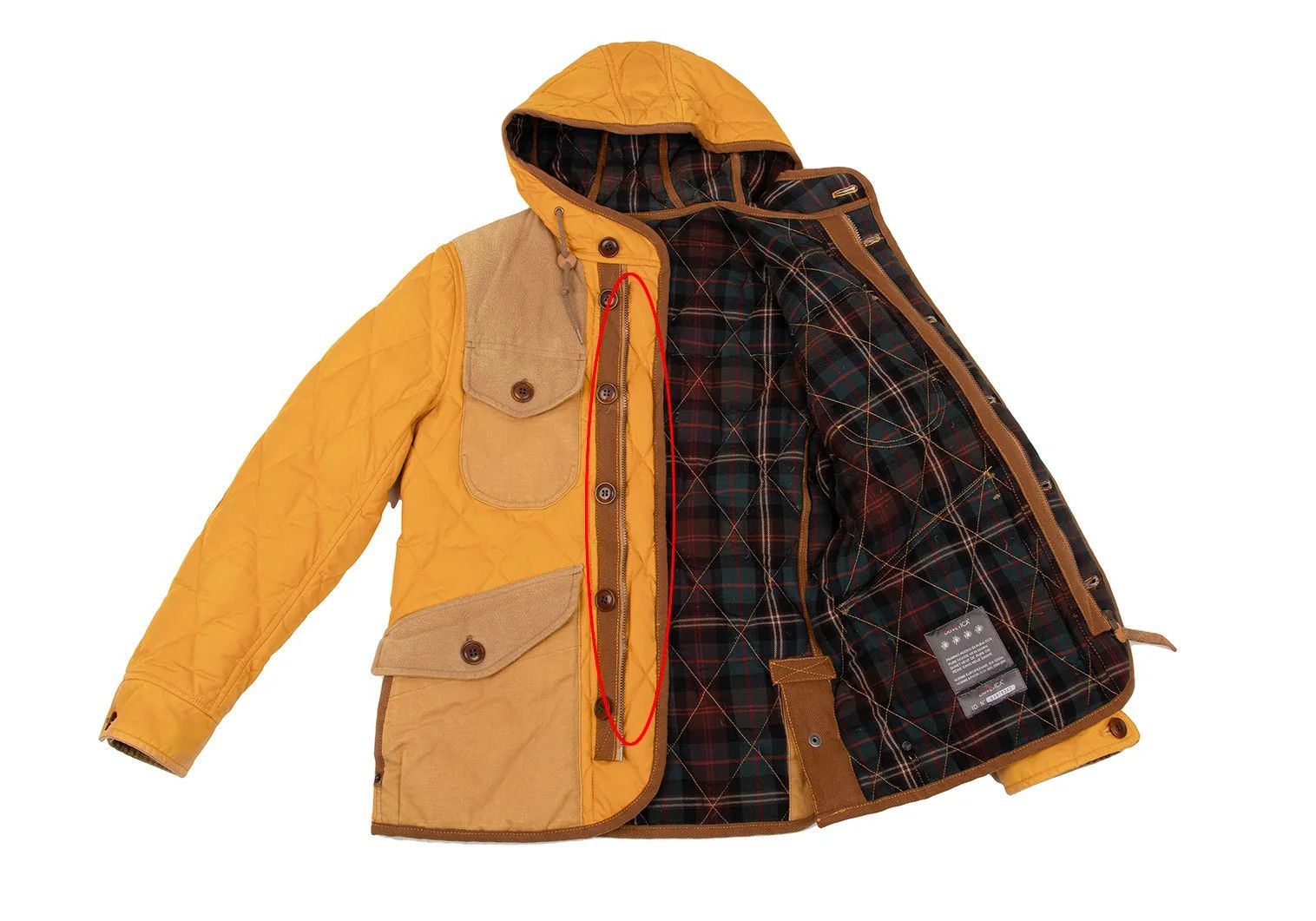 Junya Watanabe Quilted Down Hooded Jacket in Orange Brown XS Size US XS / EU 42 / 0 - 10 Thumbnail