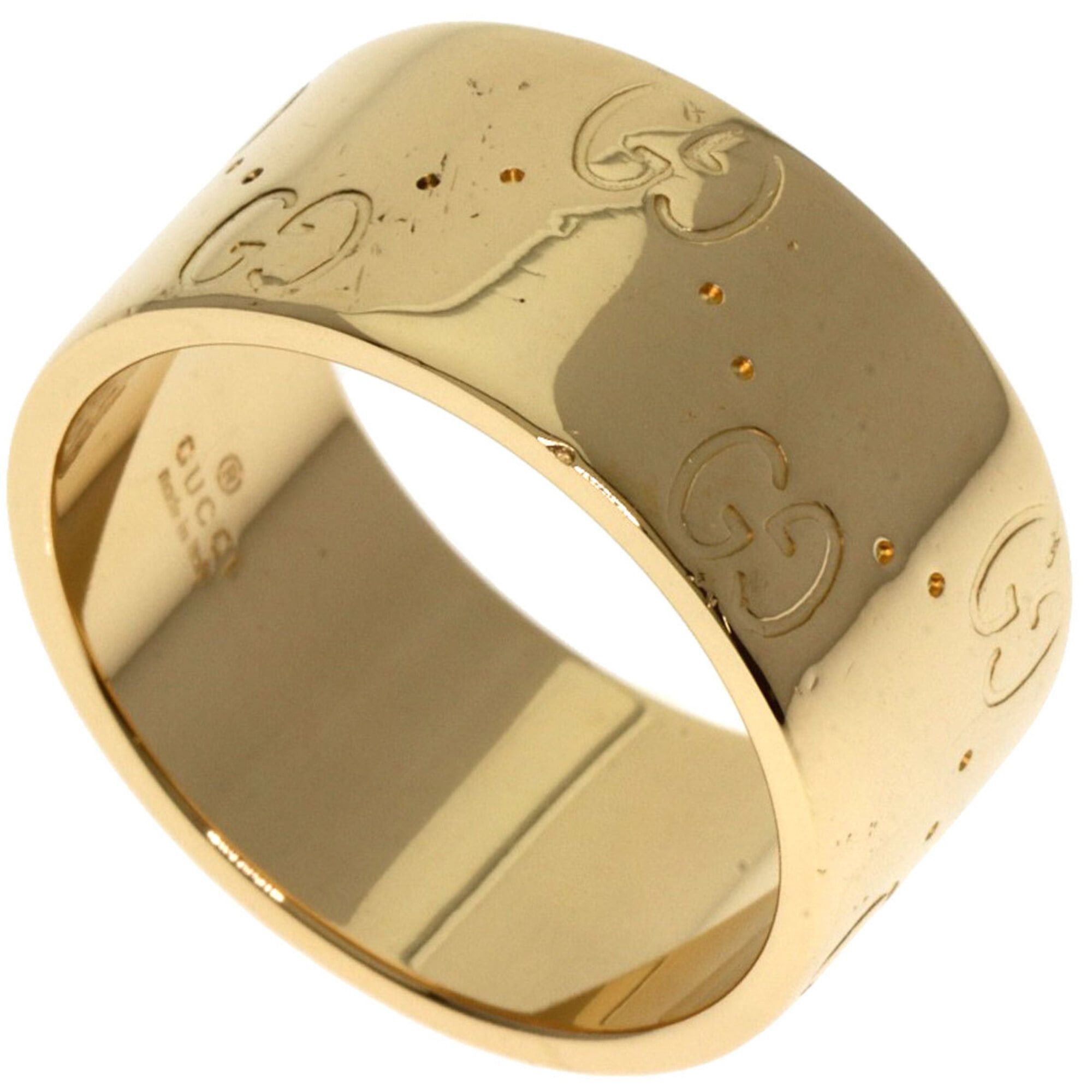 Gucci Gucci GG Icon Wide #11 Ring, 18K Yellow Gold, Women's GUCCI Size ONE SIZE - 1 Thumbnail