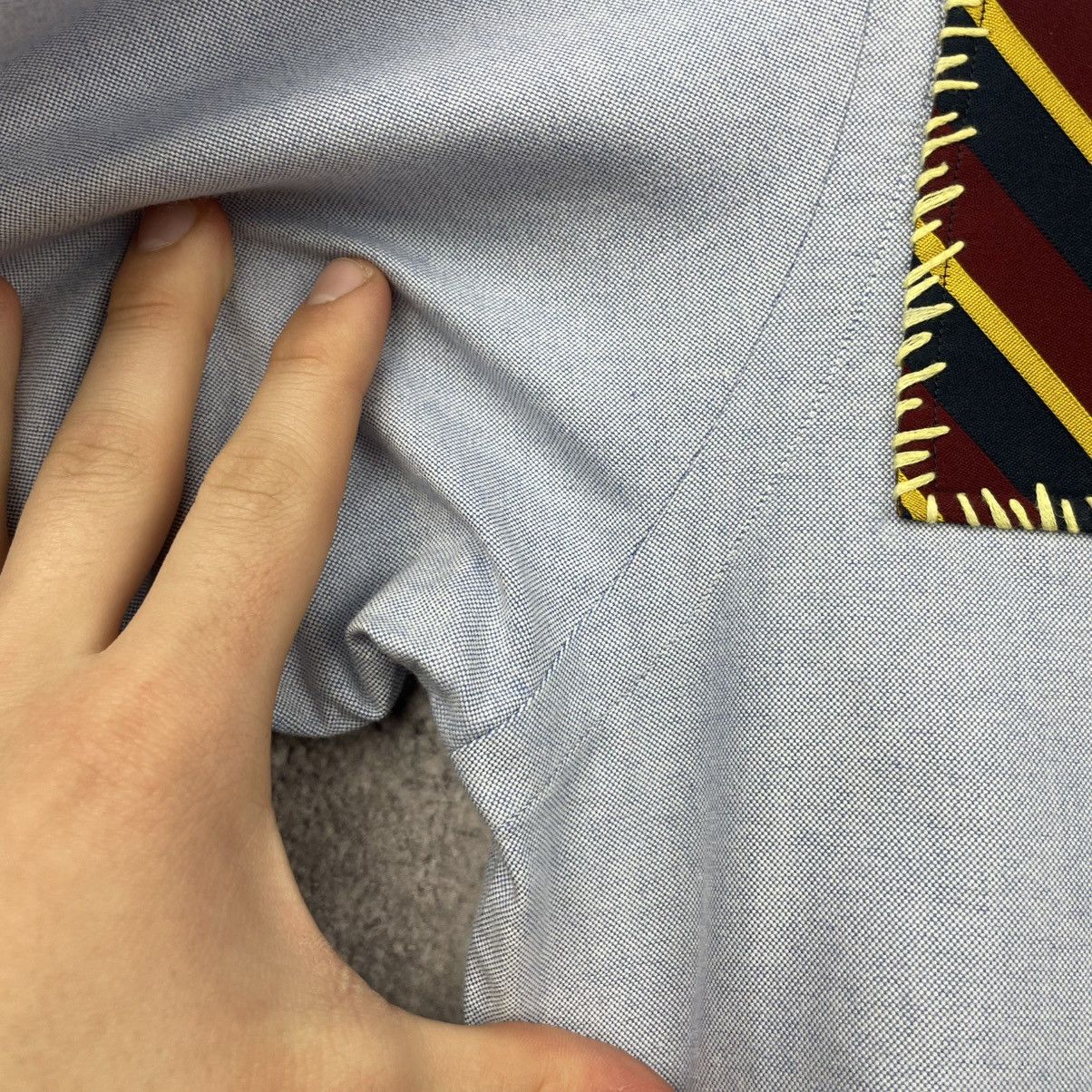 Polo Ralph Lauren Polo Ralph Lauren Rugby Patchwork Oxford Blue Shirt Size US M / EU 48-50 / 2 - 12 Thumbnail