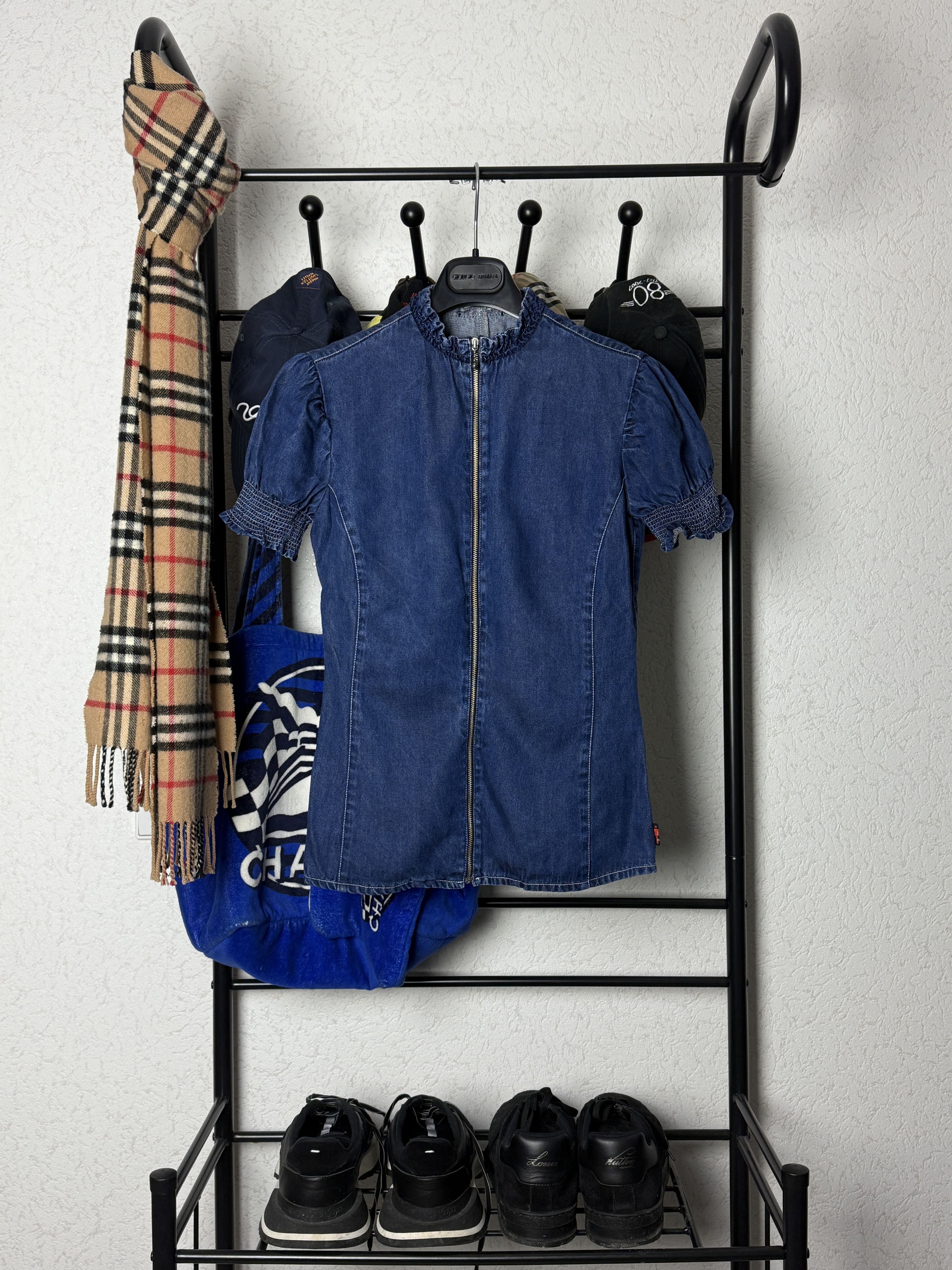 Jean Paul Gaultier JPG Jeans denim ruffle sleeve zip top Size M / US 6-8 / IT 42-44 - 1 Thumbnail