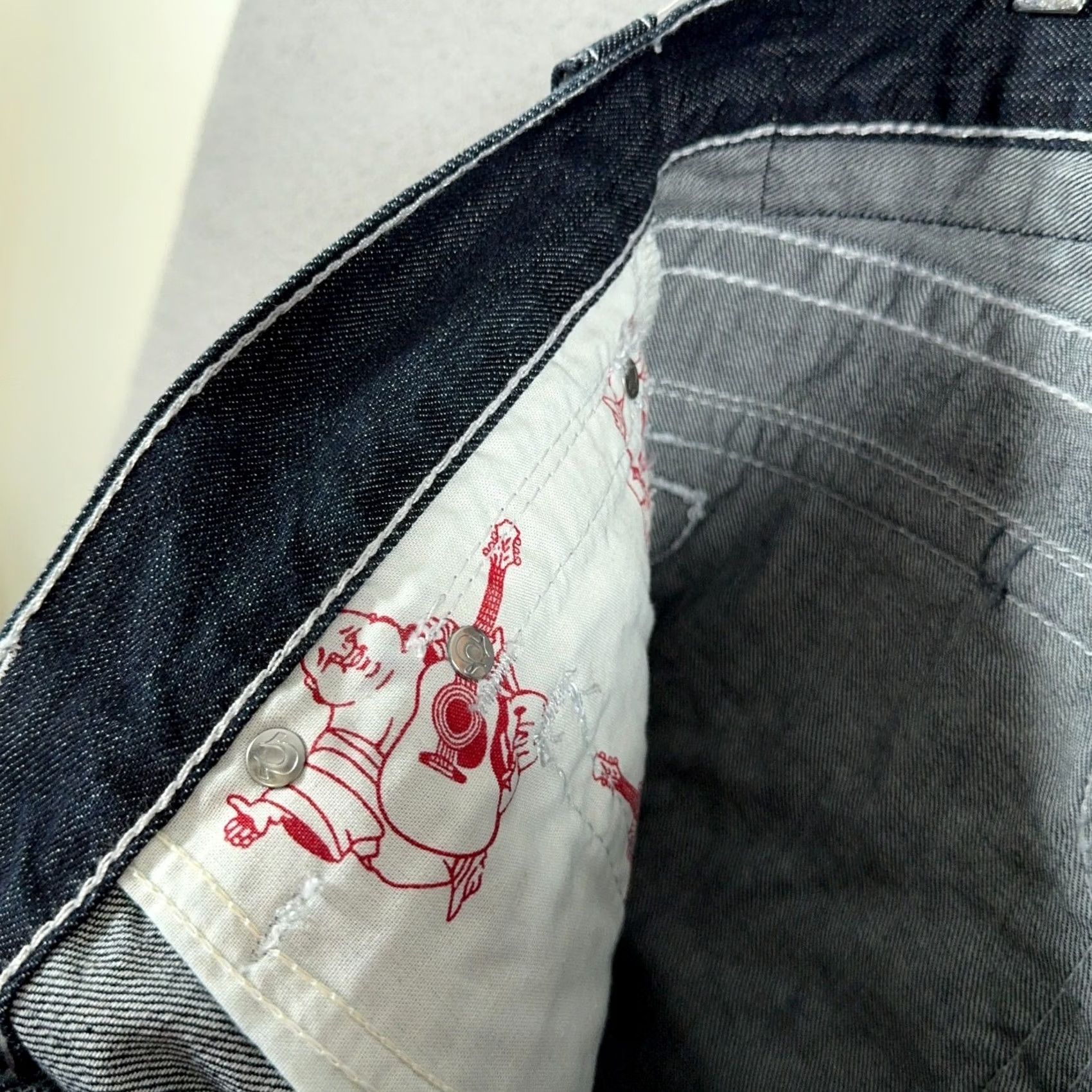 True Religion VINTAGE True Religion Jeans Men 34 Ricky Denim 5-Pocket Logo Checkered Y2K Baggy Straight Streetwear Size US 34 / EU 50 - 7 Thumbnail