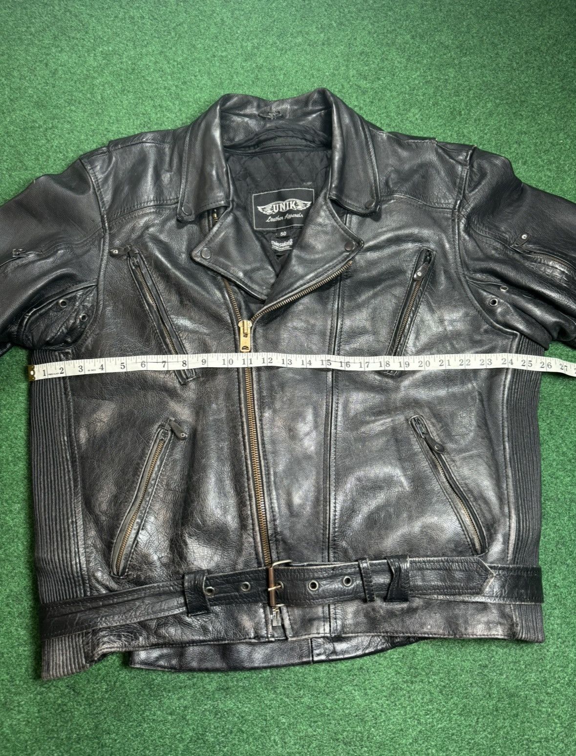 Vintage 70s Biker Motorcyle Talon Zipper Leather Jacket