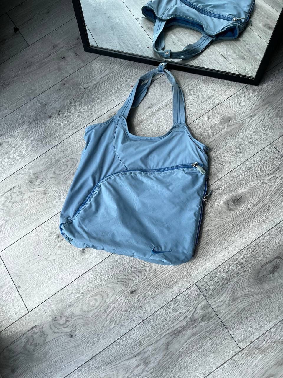 Nike Vintage Nike Swoosh Baby Blue Bag Os Size ONE SIZE - 3 Thumbnail