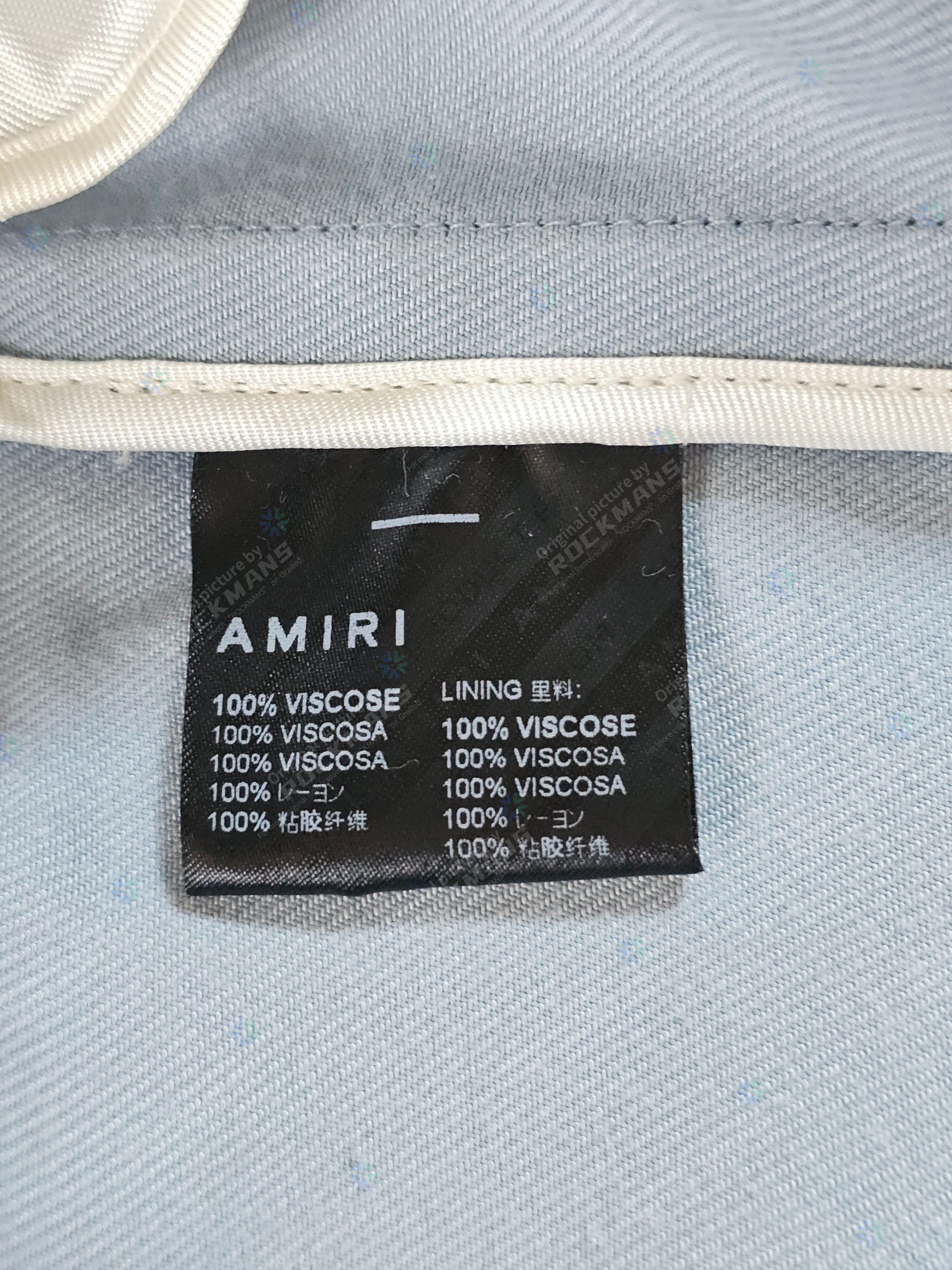 Amiri Amiri Men Double Breasted Baby Blue Blazer Jacket Size 52 Size 52L - 7 Thumbnail