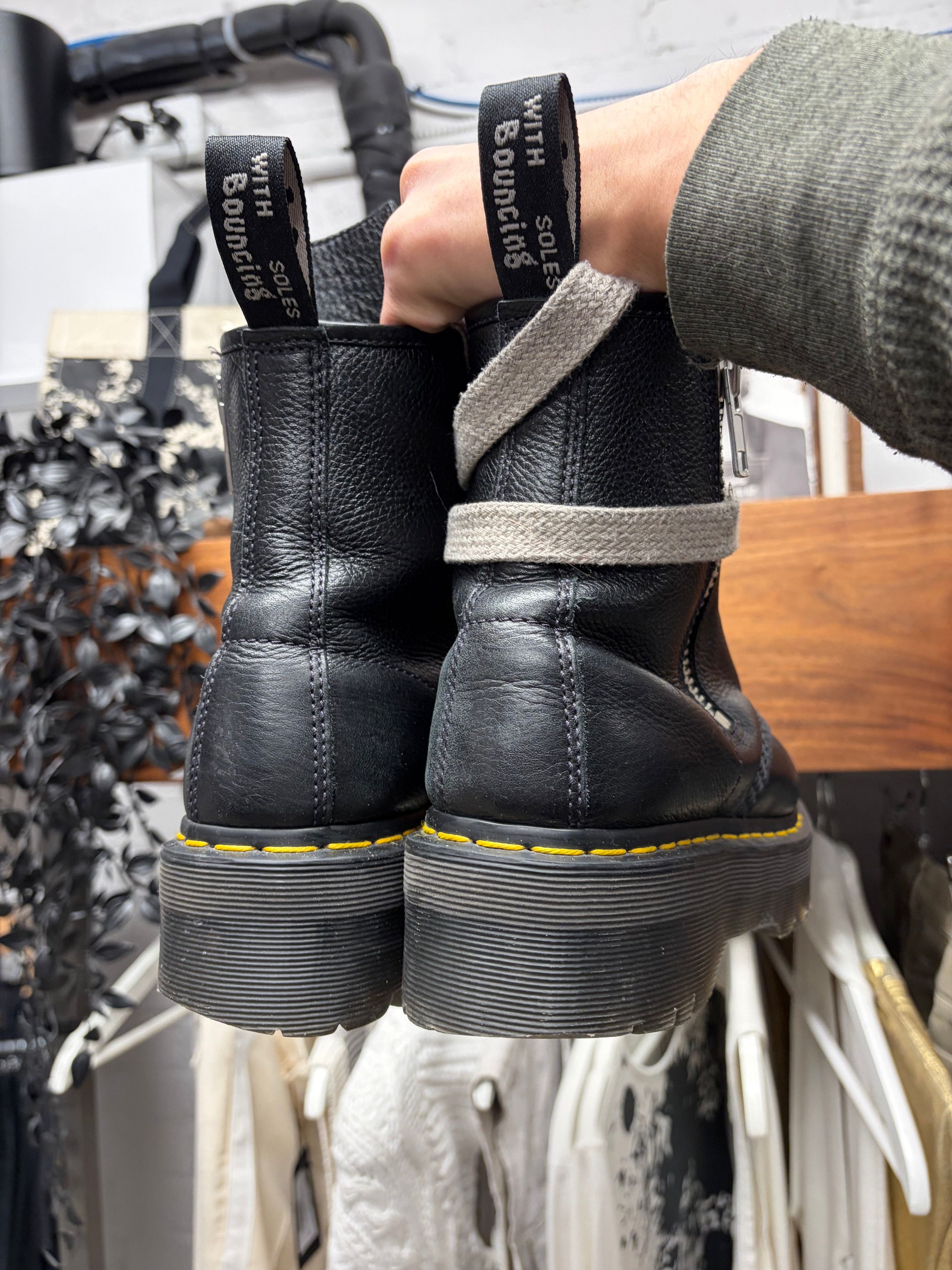 Rick Owens Rick Owens x Doc Martens 1460 Platform Sole Leather Boots Size US 8 / EU 41 - 4 Thumbnail