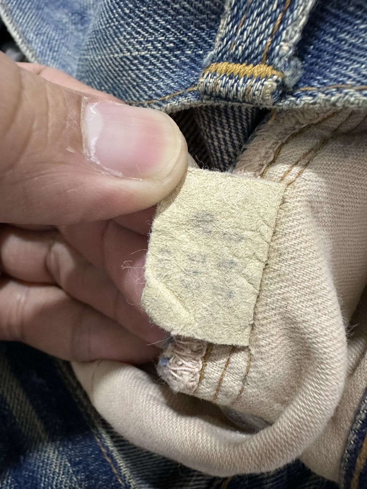 Levi's Vintage Clothing VTG 70’s Levi’s 501 Rindem Small e Jeans Button No6 Trash Size US 32 / EU 48 - 10 Thumbnail