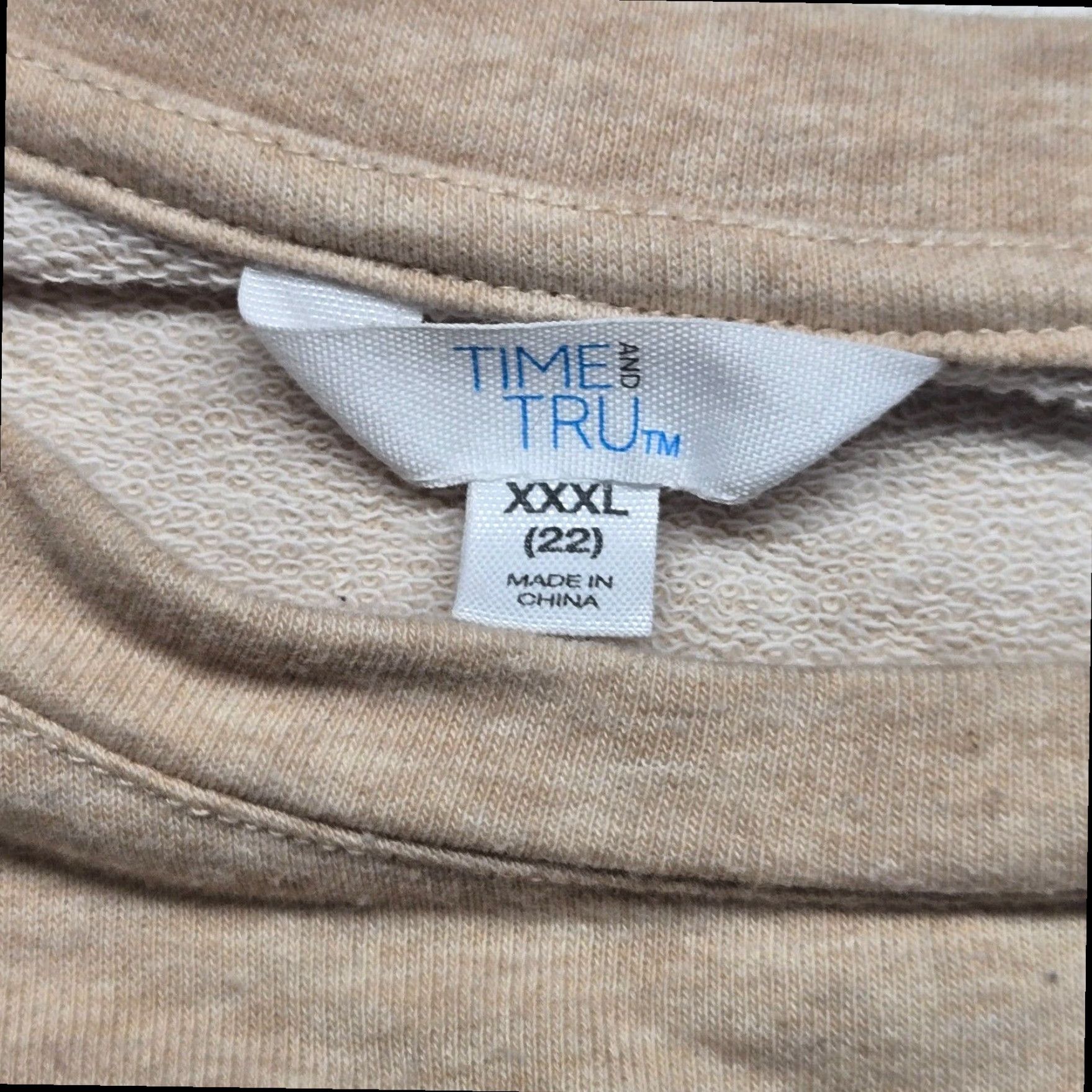 Vintage Time and Tru Women's Plus Size Sweater Dress 3XL Long Sleeve Knee Length with Pockets Tan Size XXL / US 16-18 / IT 52-54 - 2 Thumbnail