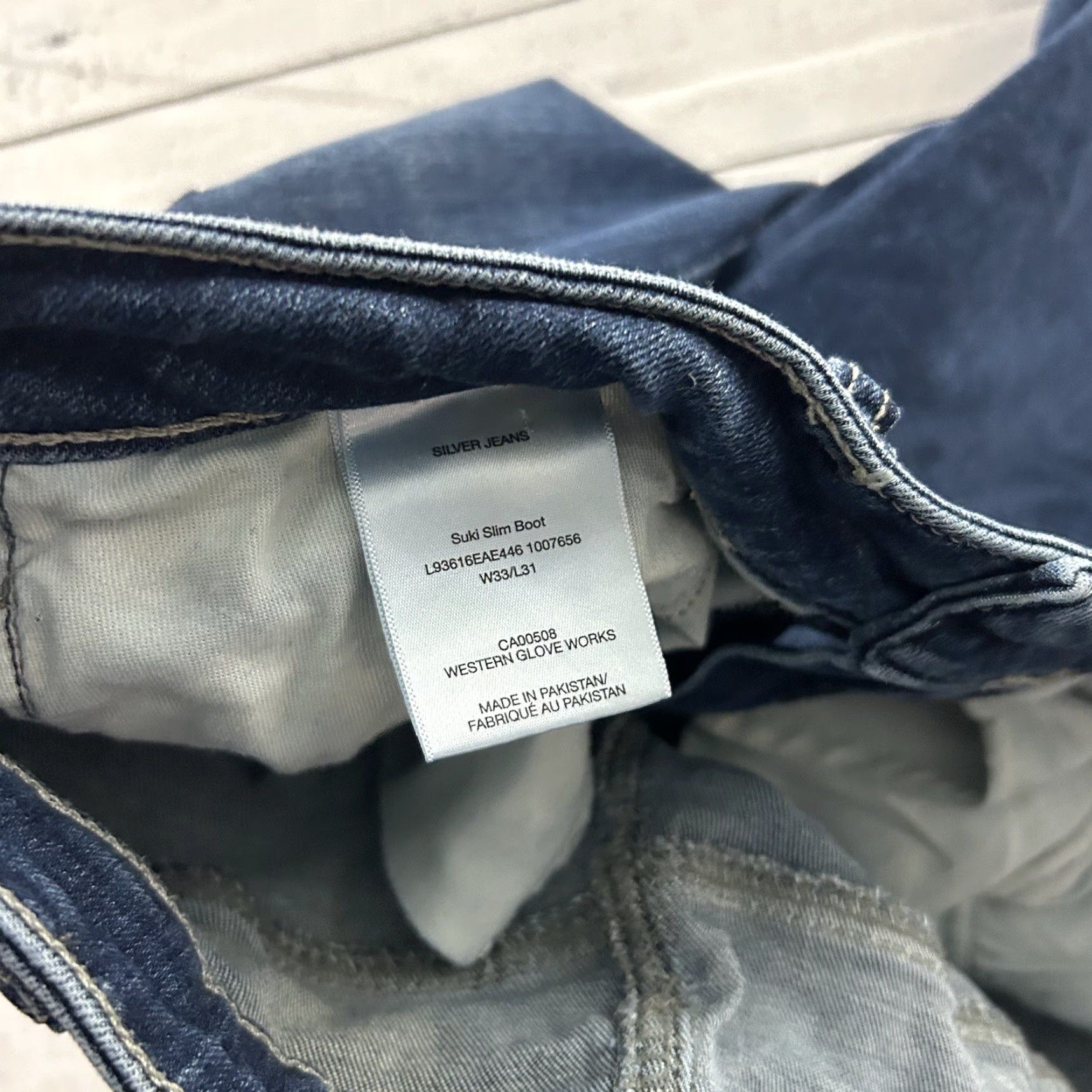 Silver Jeans Co. Silver Jeans Jeans Bootcut Slim Blue Medium Wash Women 33x31 Denim Size 24" / US 00 / IT 34 - 4 Thumbnail