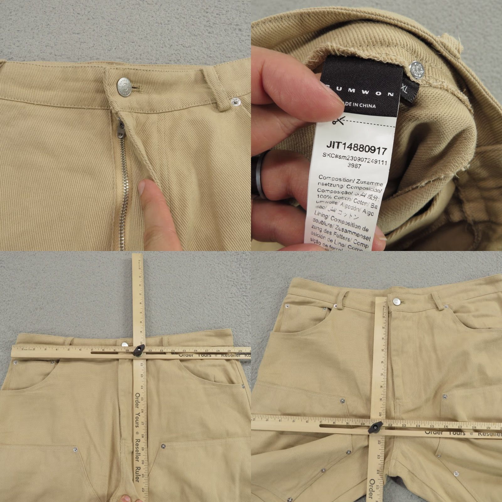 Doublet VINTAGE Sum Won Baggy Pants Men XL Carpenter Khaki Wide-Leg 38x30 Jeans? Size US 36 / EU 52 - 8 Thumbnail