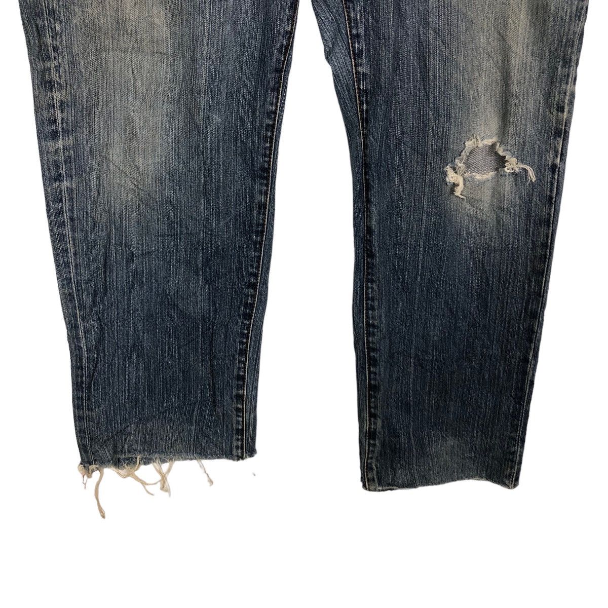 Japanese Brand 🔥RARE PUNK STYLE DISTRESSED DENIM JEANS ISSEY MIYAKE JAPAN Size US 34 / EU 50 - 4 Thumbnail