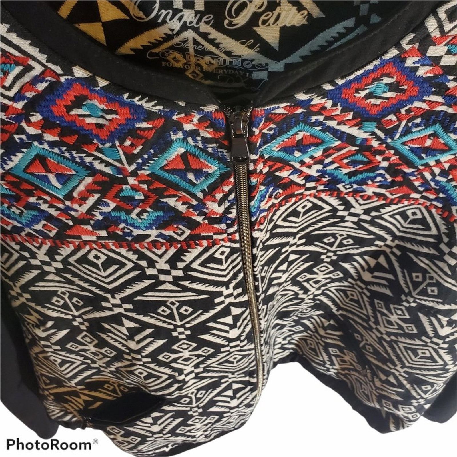 Other Onque Petite |Colorful Embroidered Jacket | Size PXL Size XL / US 12-14 / IT 48-50 - 2 Thumbnail