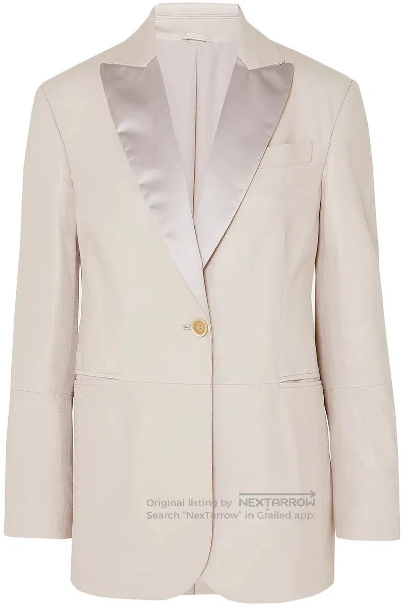 Brunello Cucinelli Brunello Cucinelli Leather blazer Size S / US 4 / IT 40 - 9 Thumbnail