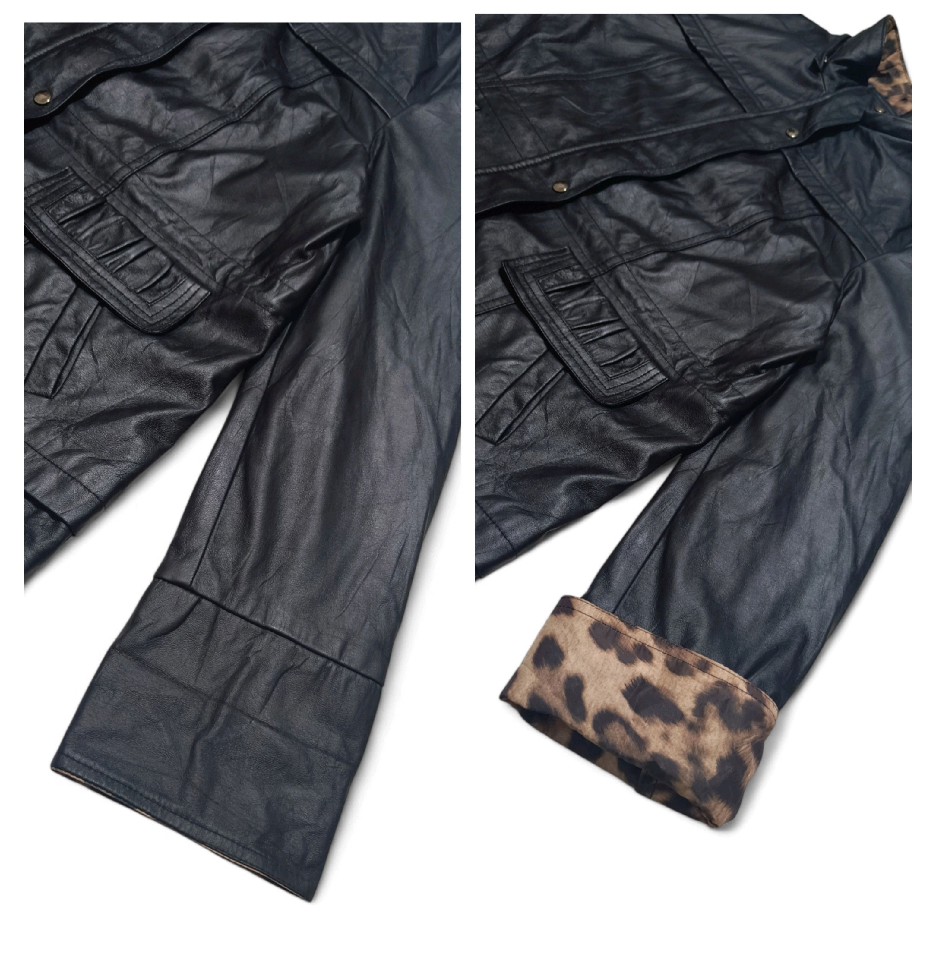 Vintage Vintage Y2K OKINE Women's Korean Style Black Leather Jacket Size L / US 10 / IT 46 - 7 Thumbnail