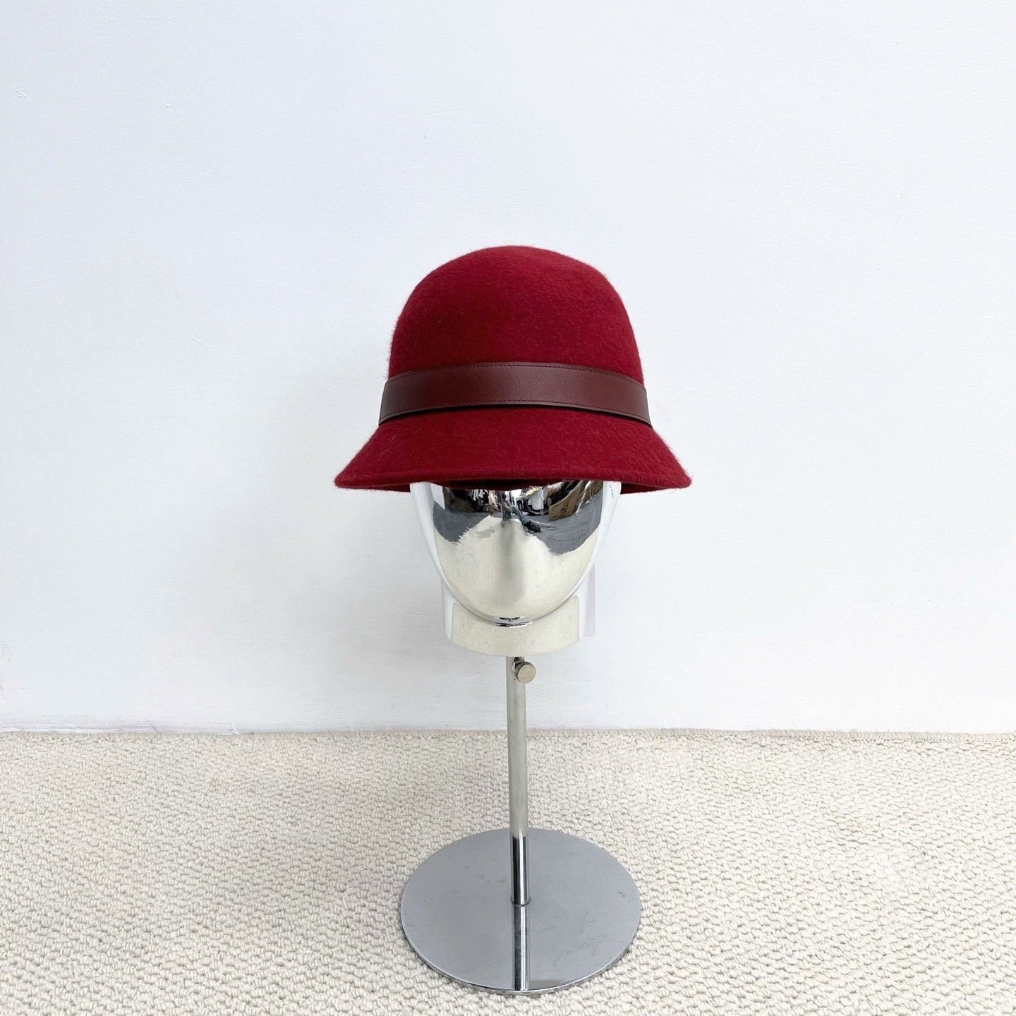 Hermes Hermes Red Rabbit Fur Fisherman Hat Size US XL / EU 56 / 4 - 1 Thumbnail